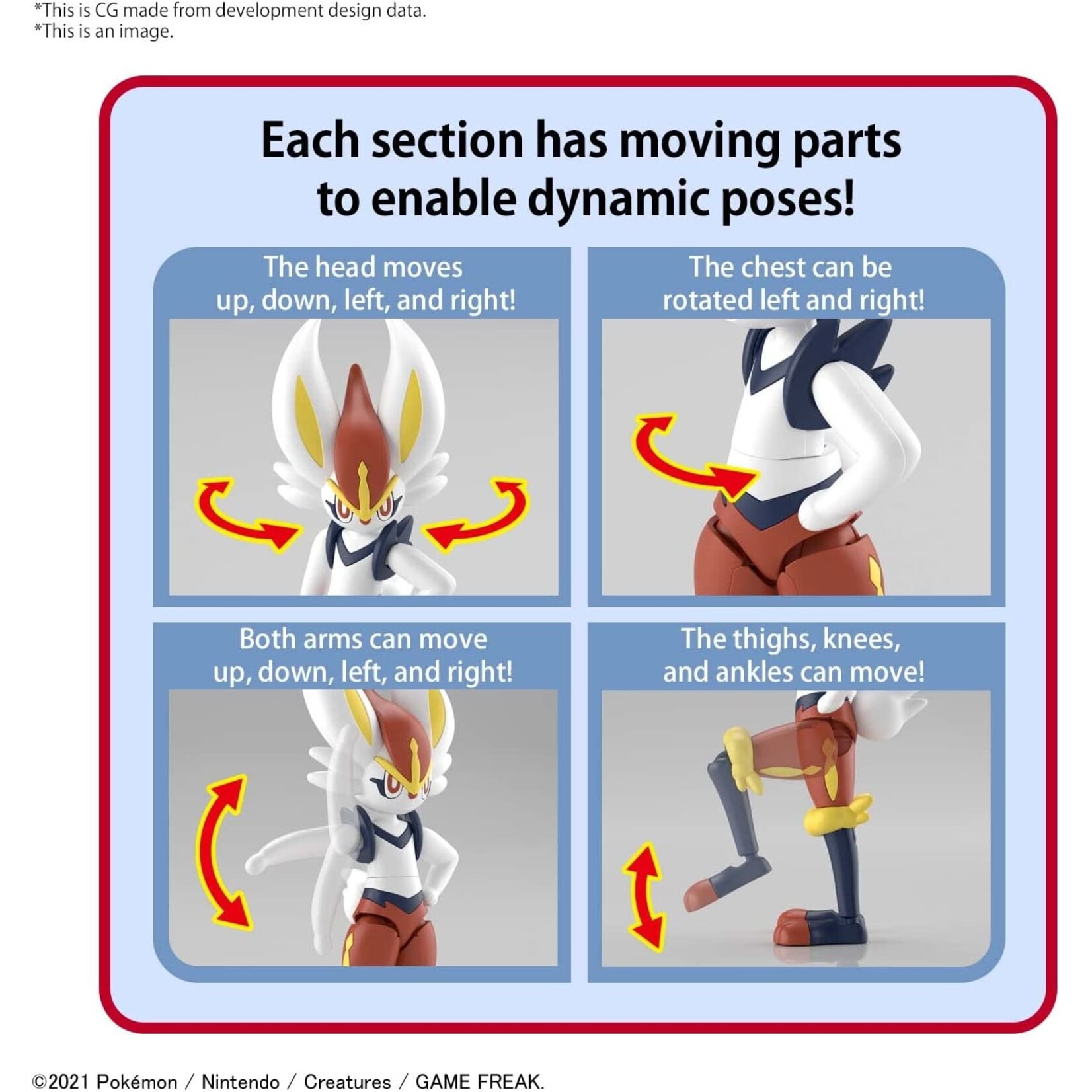 Bandai #50 "Pokemon" Cinderace Model Kit