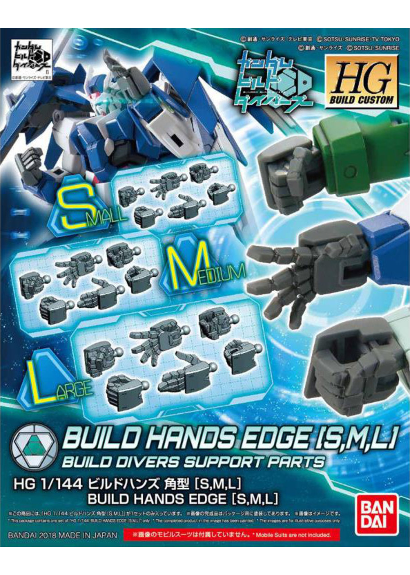 Bandai #43 Build Hands Edge (S,M,L)