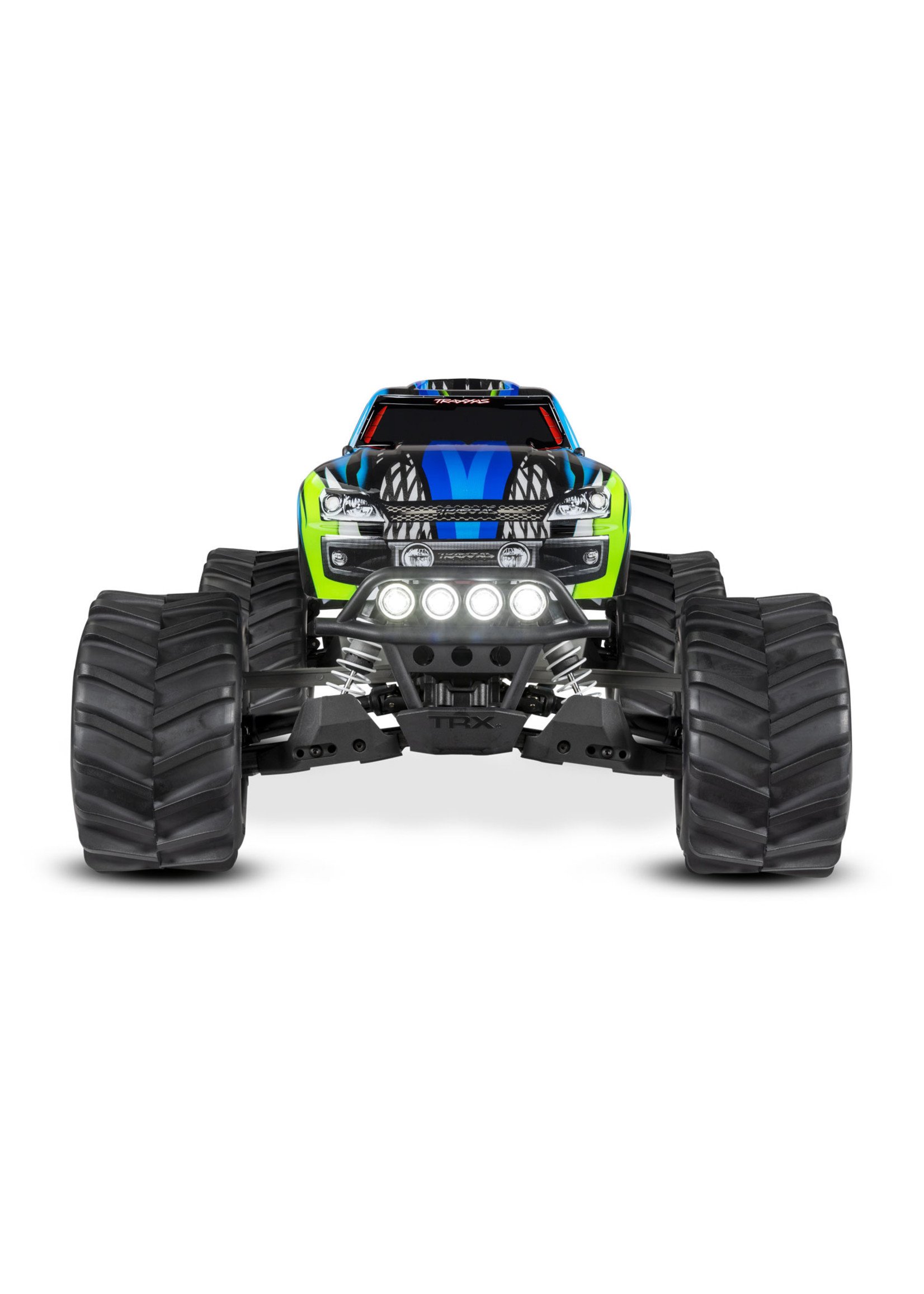 Traxxas 67054-61BLU - Stampede 4X4 With LED Lights - Blue/Green