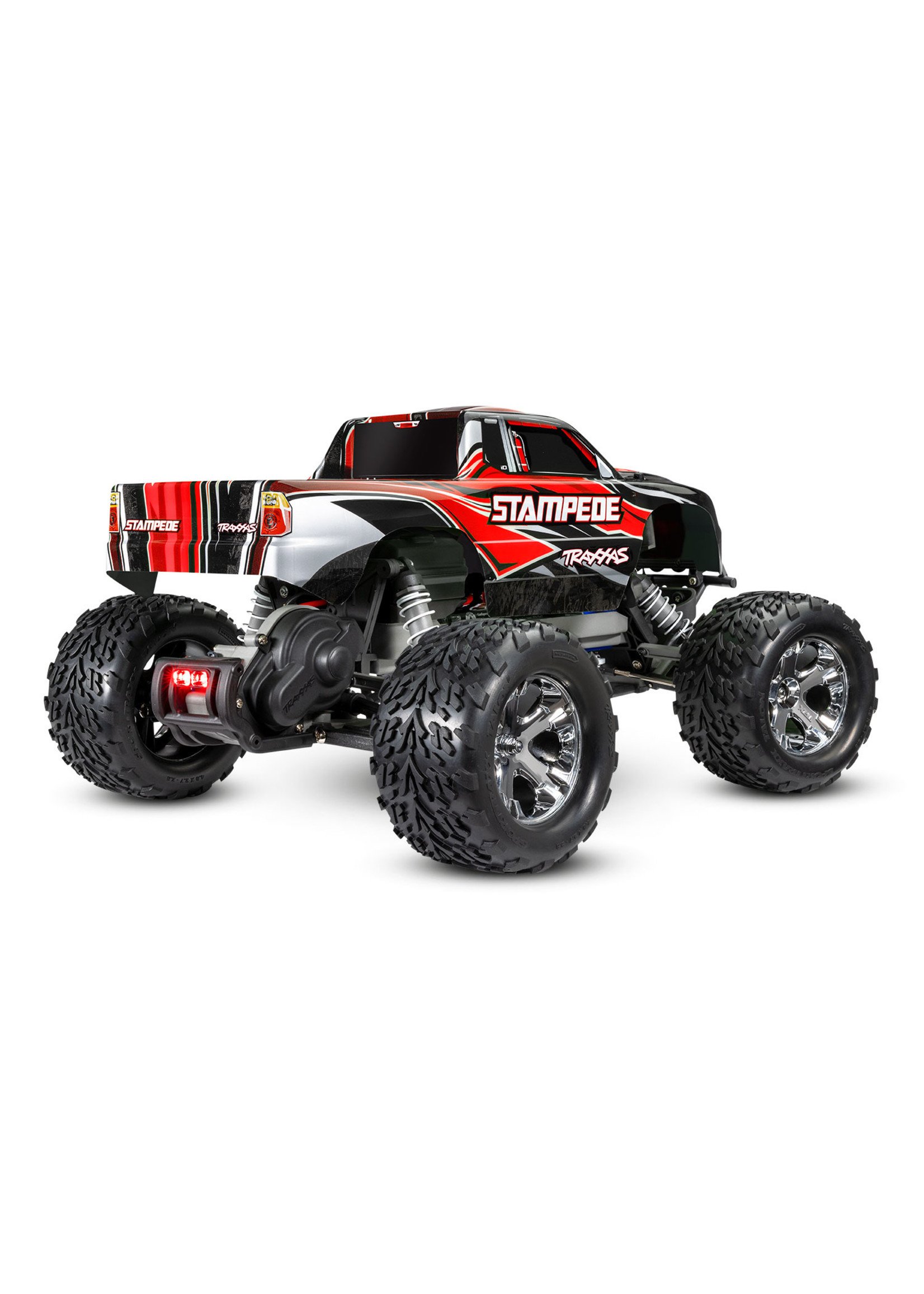 Traxxas 1/10 Stampede 2WD RTR Monster Truck with Lights - Red