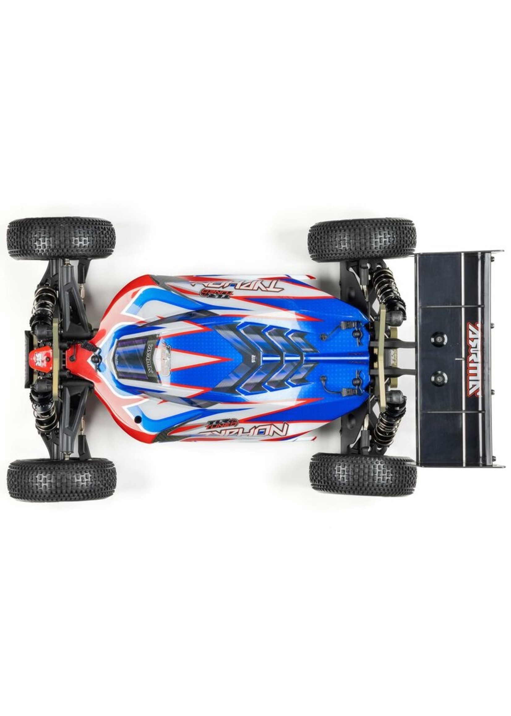 Arrma 1/8 TLR Tuned Typhon 6S 4WD BLX 1: Buggy, RTR - Red/Blue