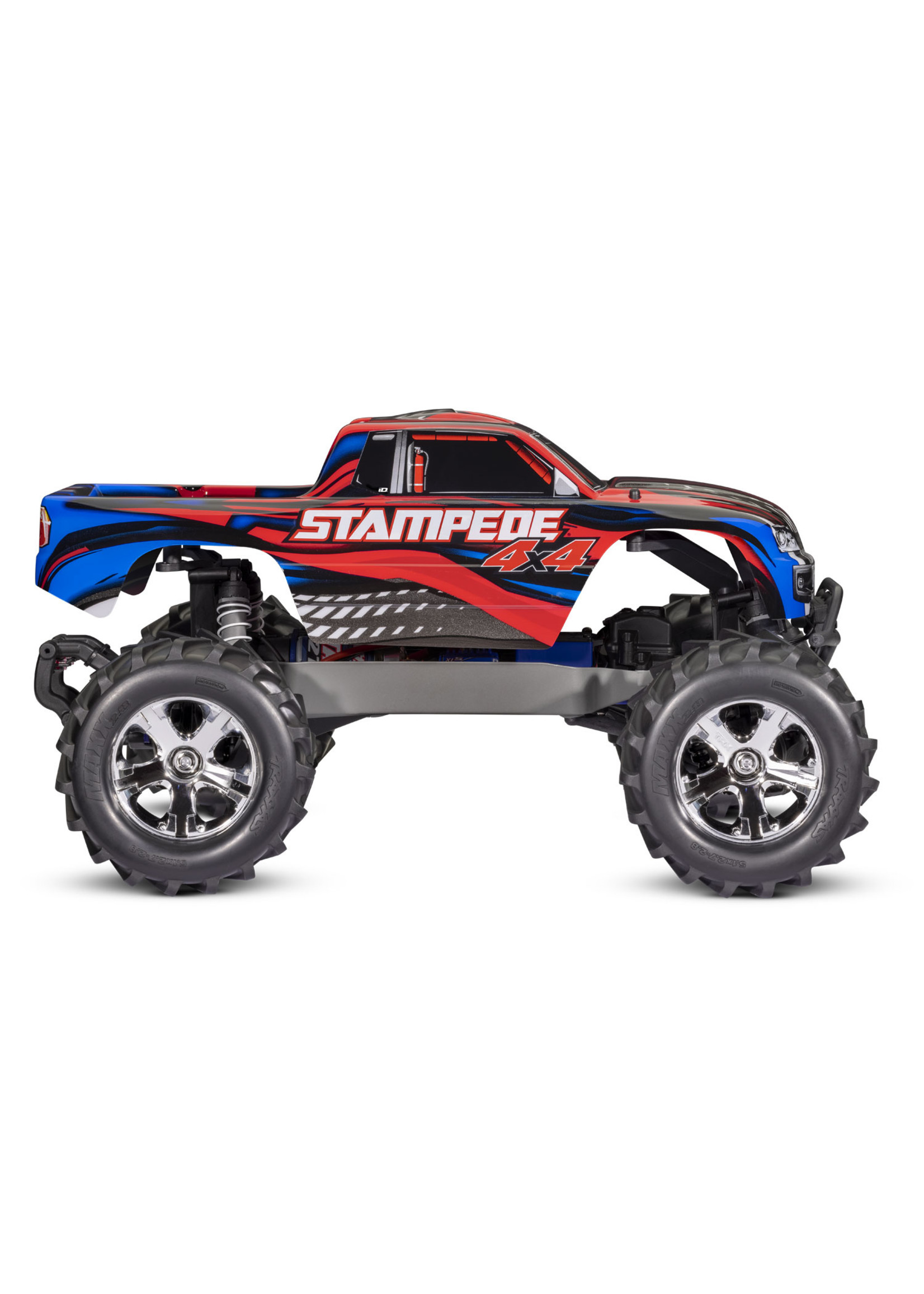 Traxxas 67054-61RED- Stampede 4X4 With LED Lights - Red