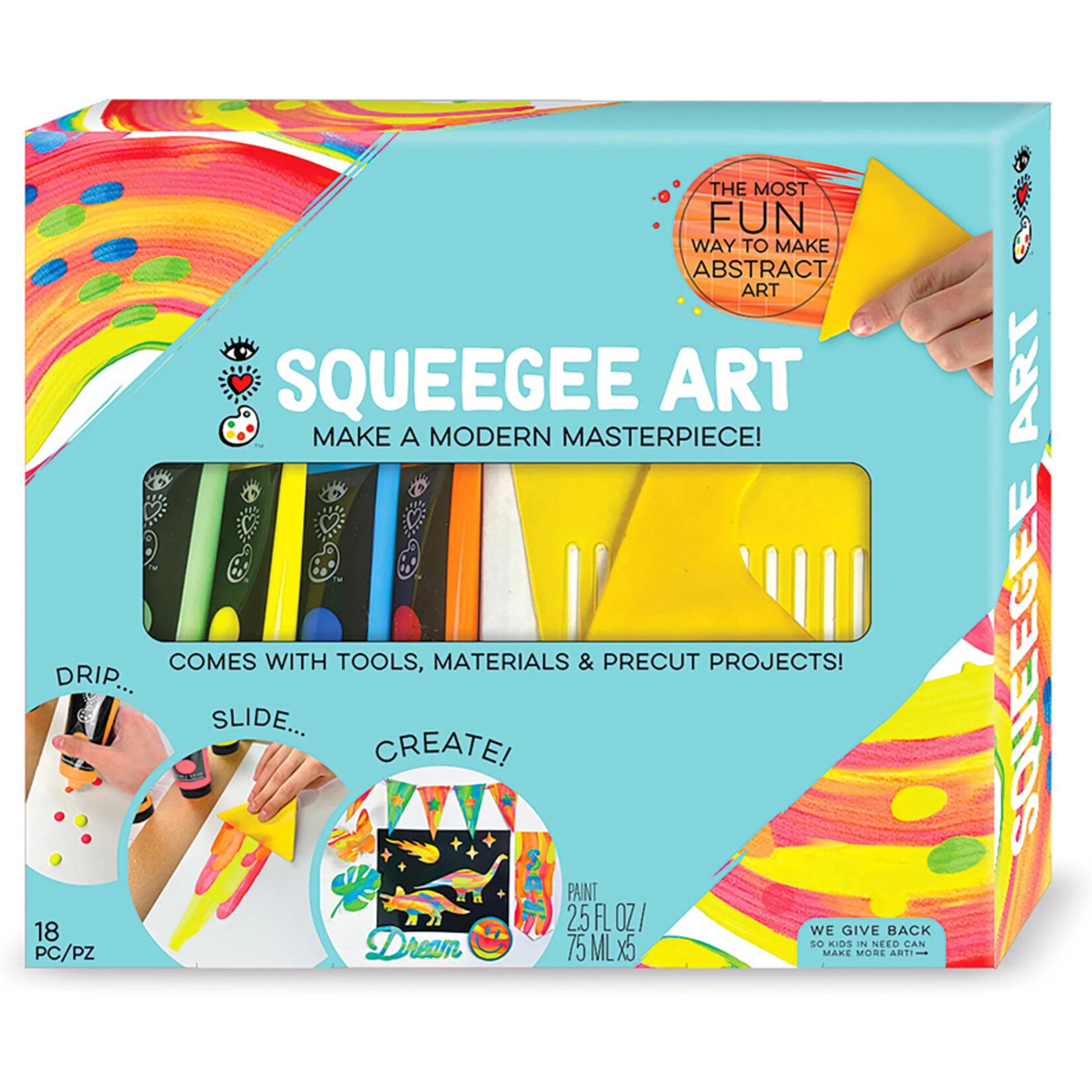 Bright Stripes iHeartArt - Squeegee Art
