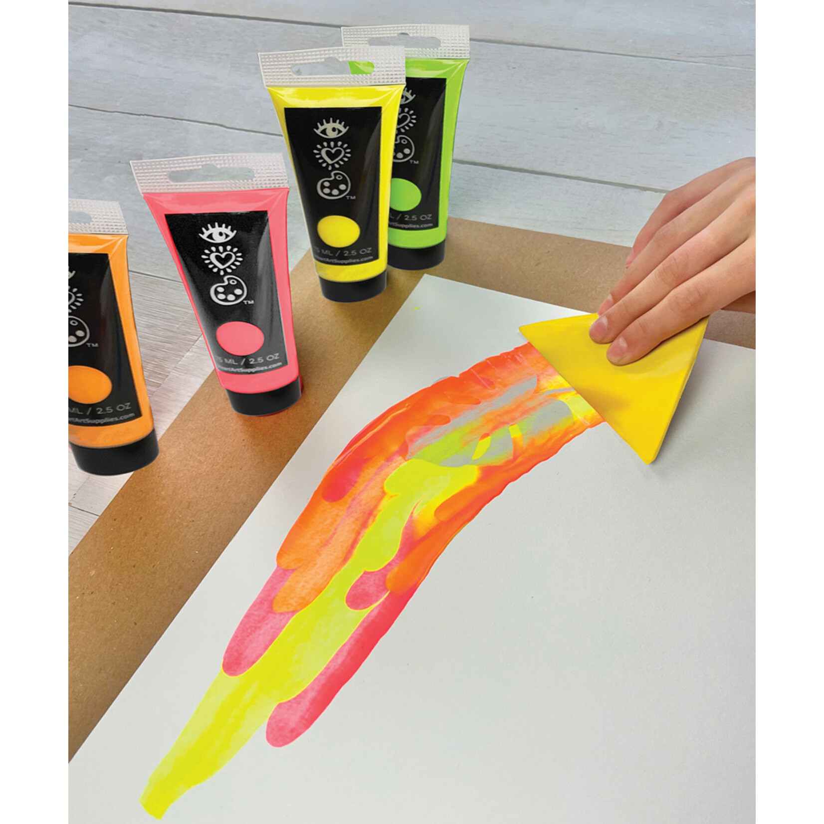 Bright Stripes iHeartArt - Squeegee Art