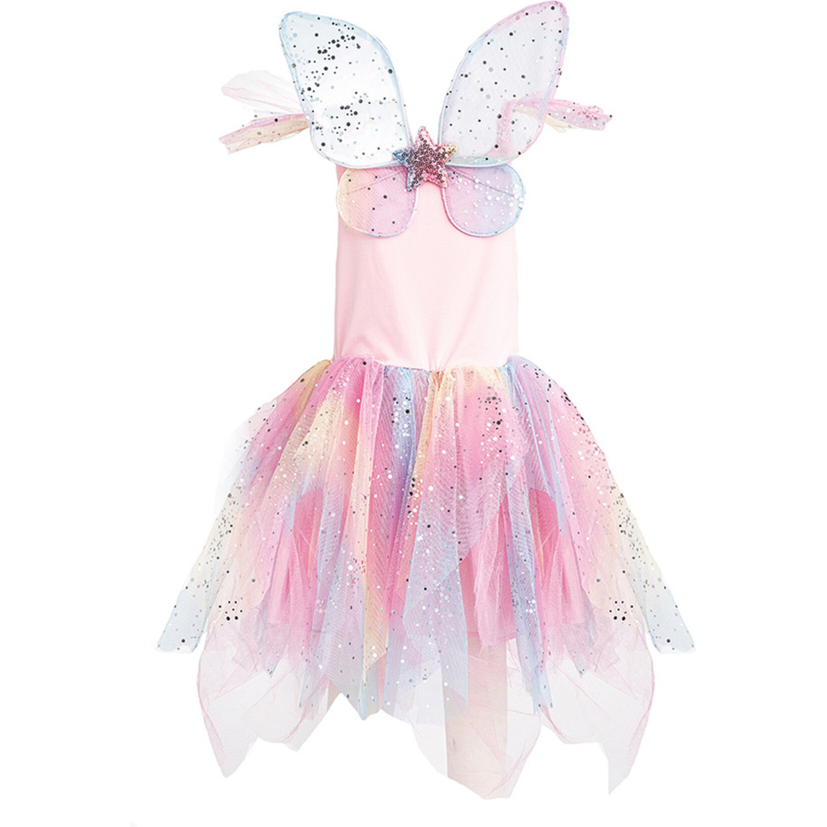Great Pretenders Rainbow Fairy Dress & Wings (Size 5-6)