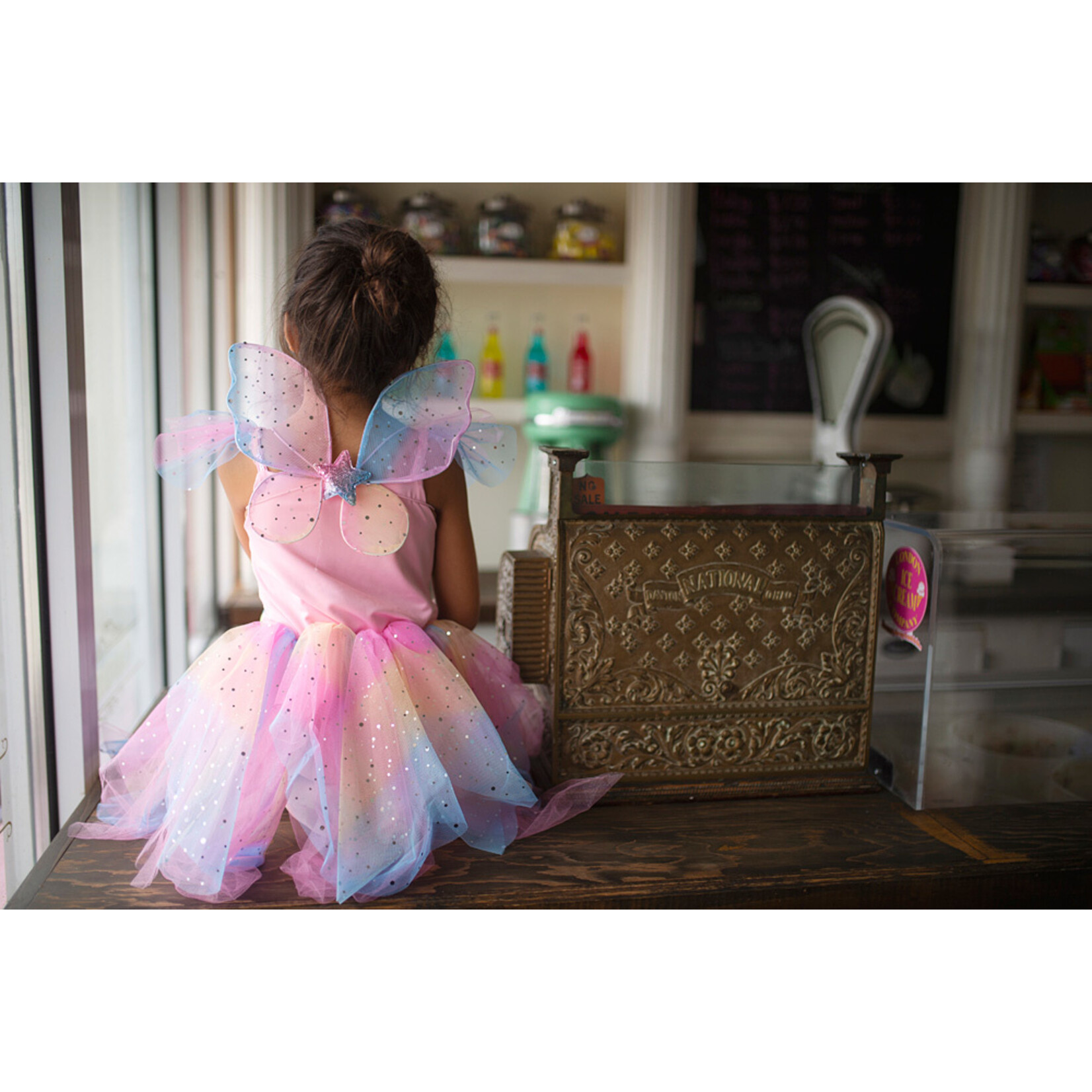 Great Pretenders Rainbow Fairy Dress & Wings (Size 5-6)