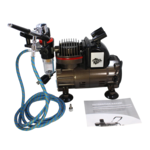 Spaz Stix Dual Action Gravity Feed Airbrush & Air Compressor Combo