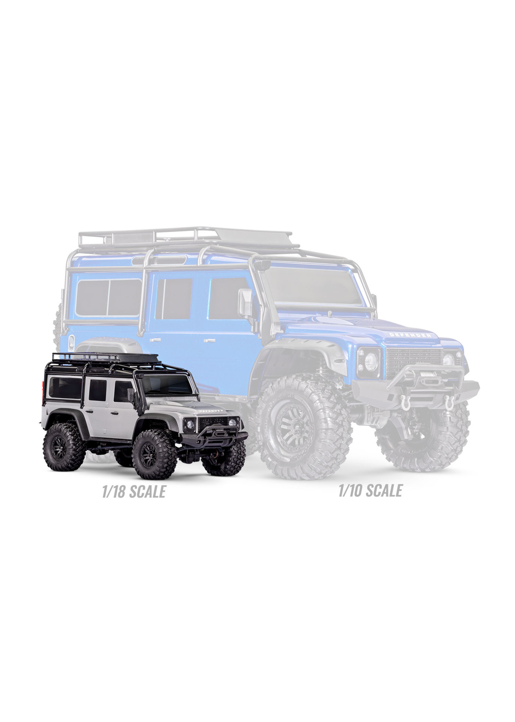 Traxxas 970541SLVR - 1/18 RTR Scale and Trail Defender - Silver