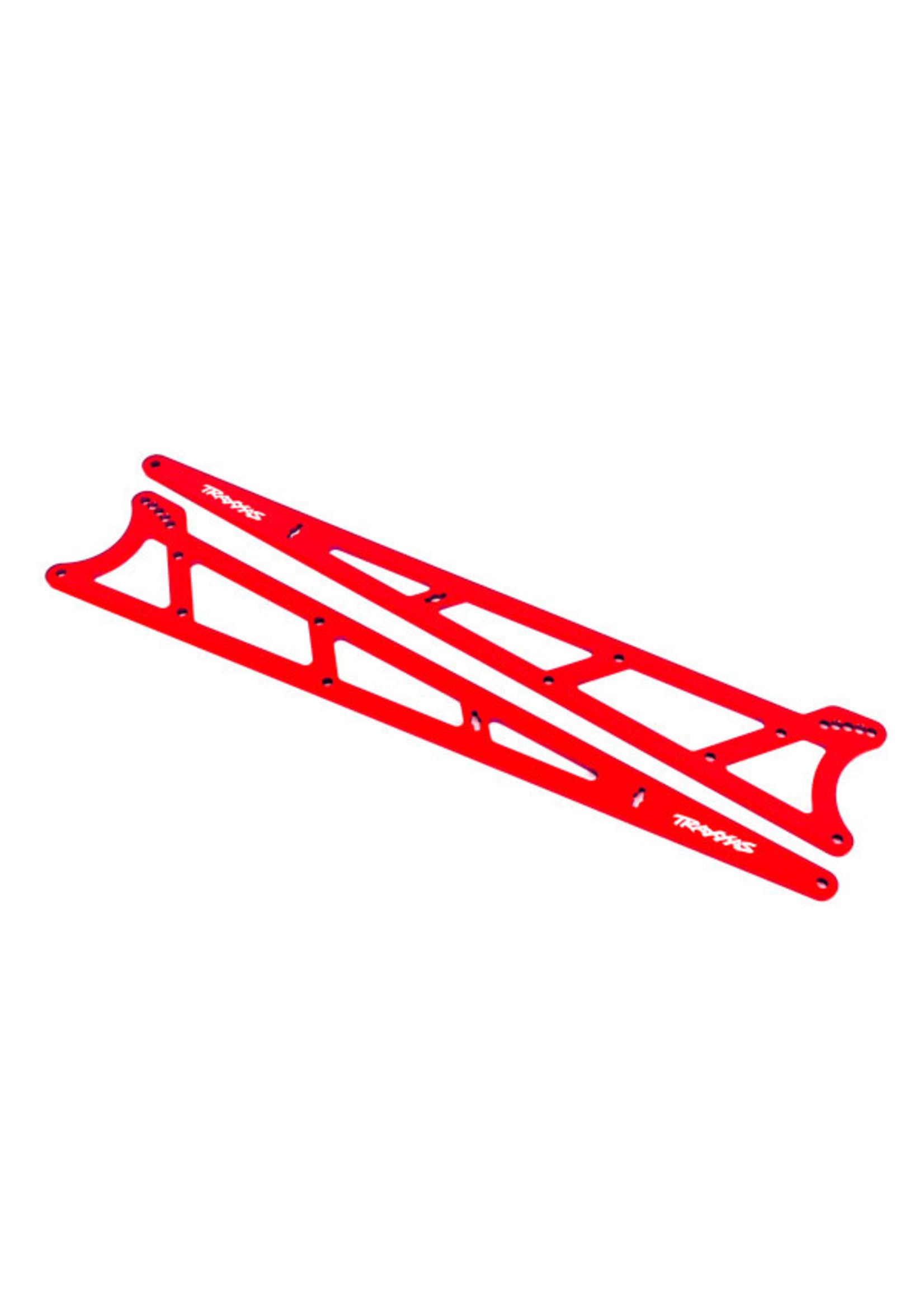 Traxxas 9462R - Wheelie Bar Side Plates - Red Aluminum