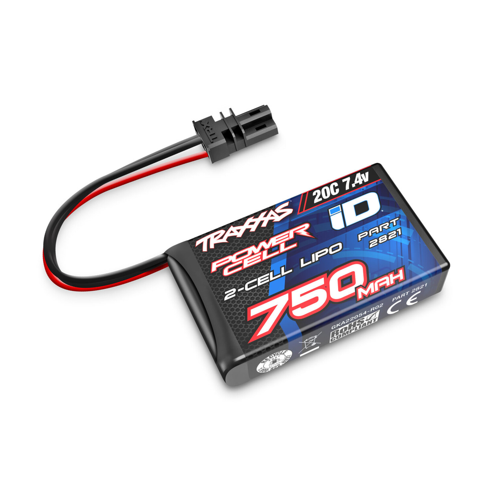 Traxxas 2821 - 750mAh 7.4V 2-Cell 20C LiPo Battery