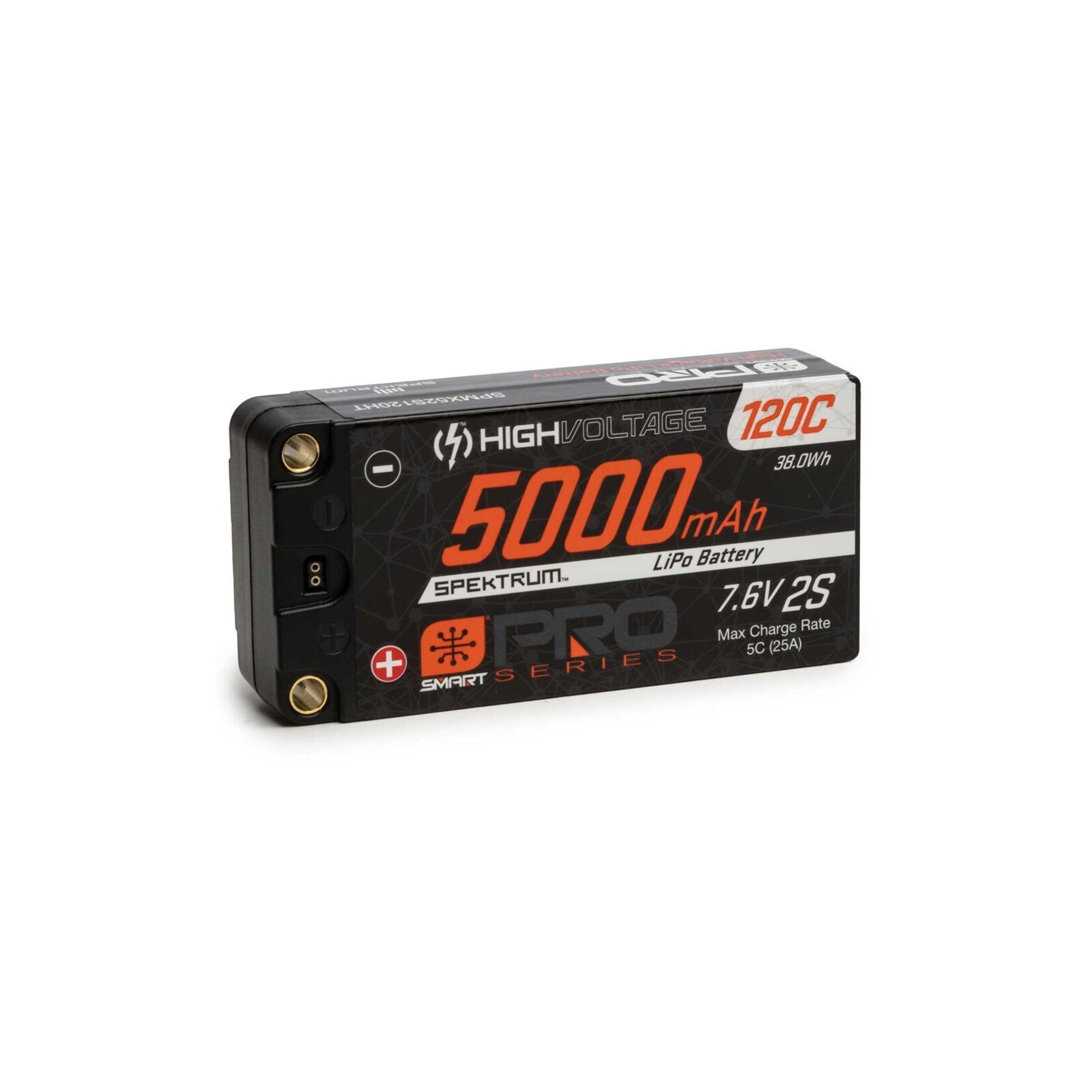 Spektrum SPMX52S120HT - 5000mAh 2S 7.6V 120C  Smart Pro Race HV LiPo: 5mm