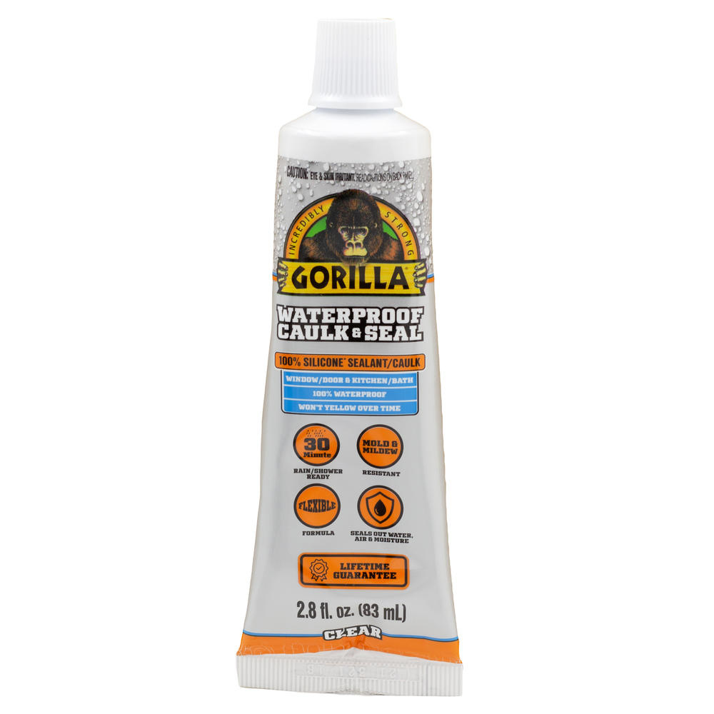 Gorilla Glue 108324 Gorilla Waterproof Caulk & Seal Clear (2.8oz