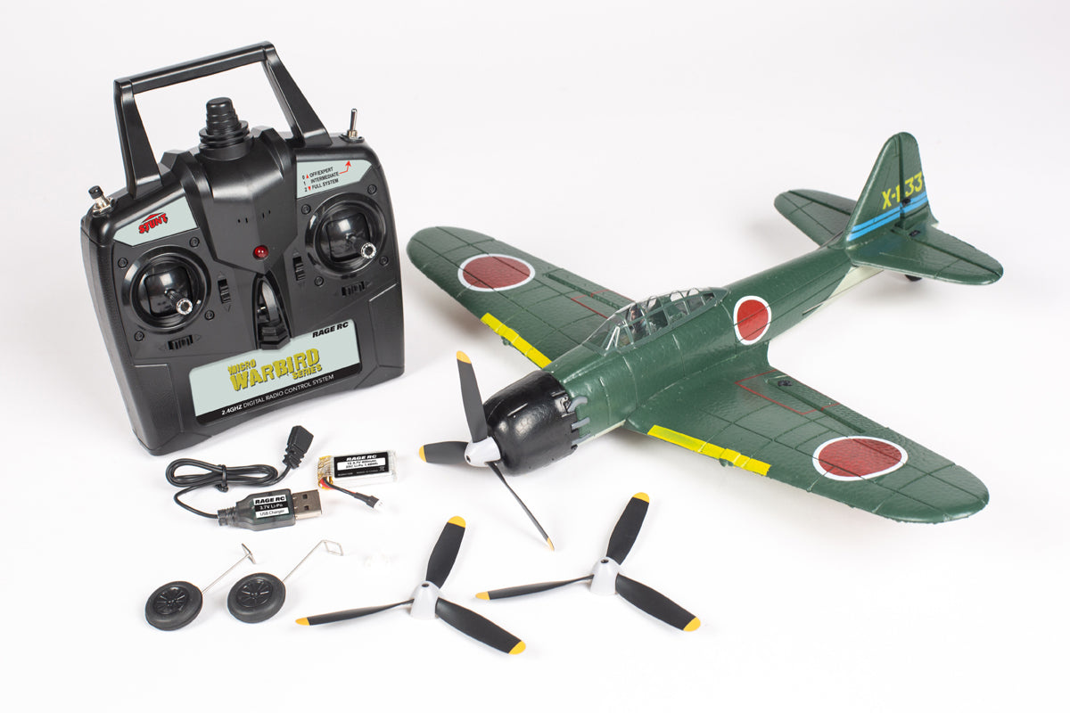 Rage RC RGRA1306 - Mitsubishi A6M Zero Micro RTF Airplane With
