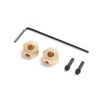 Axial Hex Hubs, Brass 1.0g - SCX24, AX24