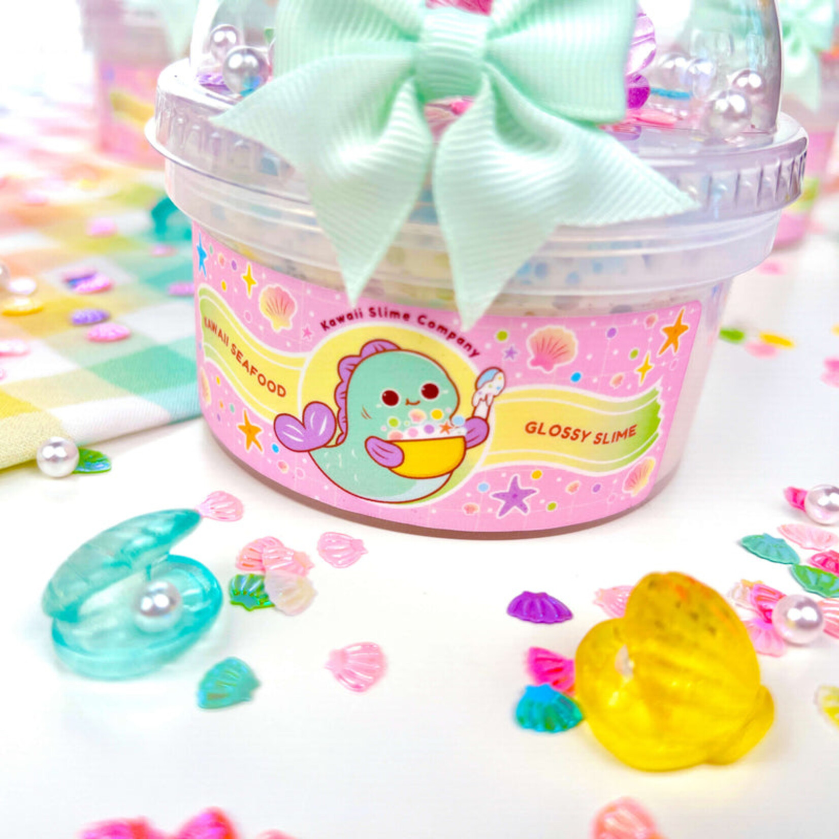 Kawaii Company "Kawaii Seafood" Glossy Semi-Floam Slime