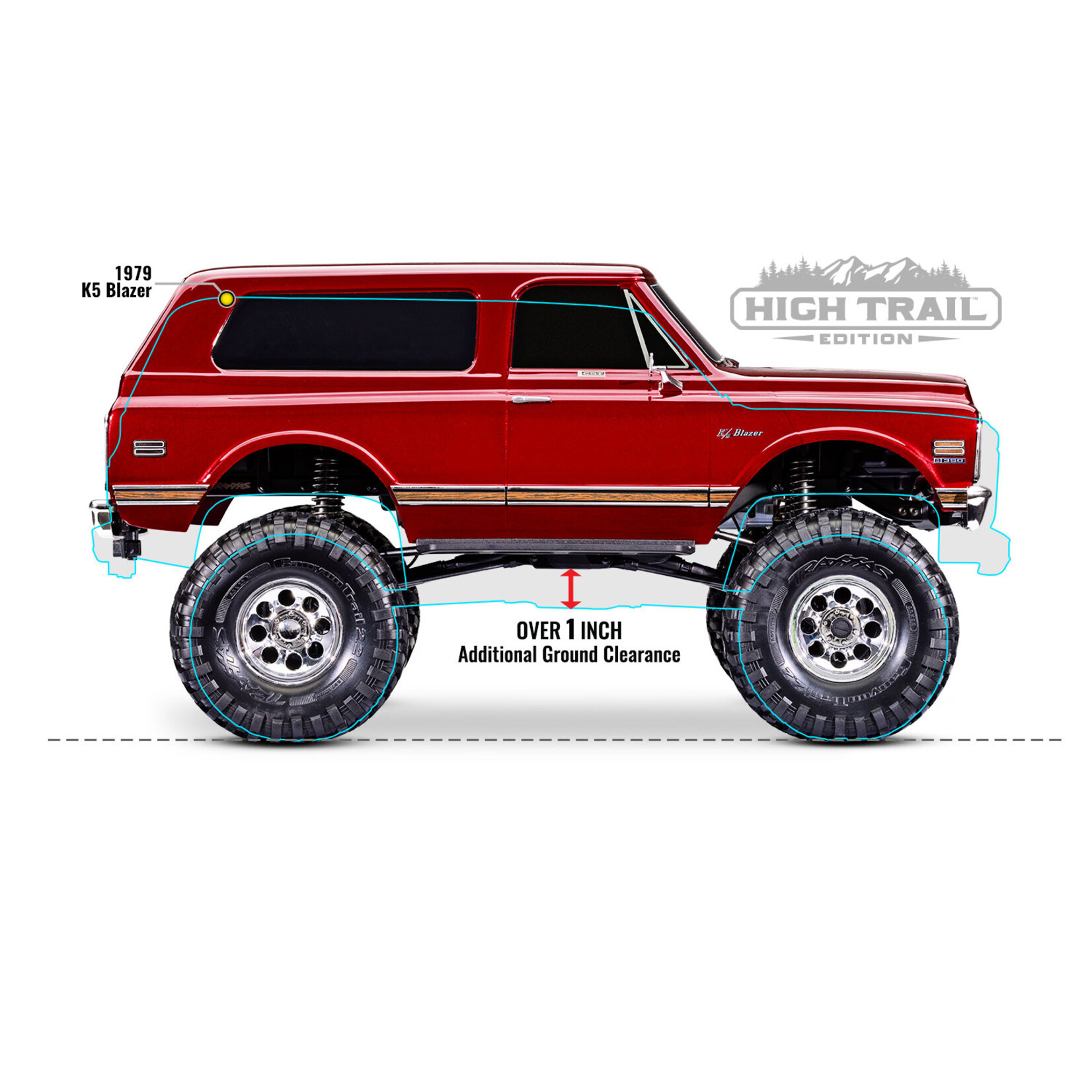 Traxxas 920864BLUE - 1972 K5 Blazer, High Trail Edition - Blue