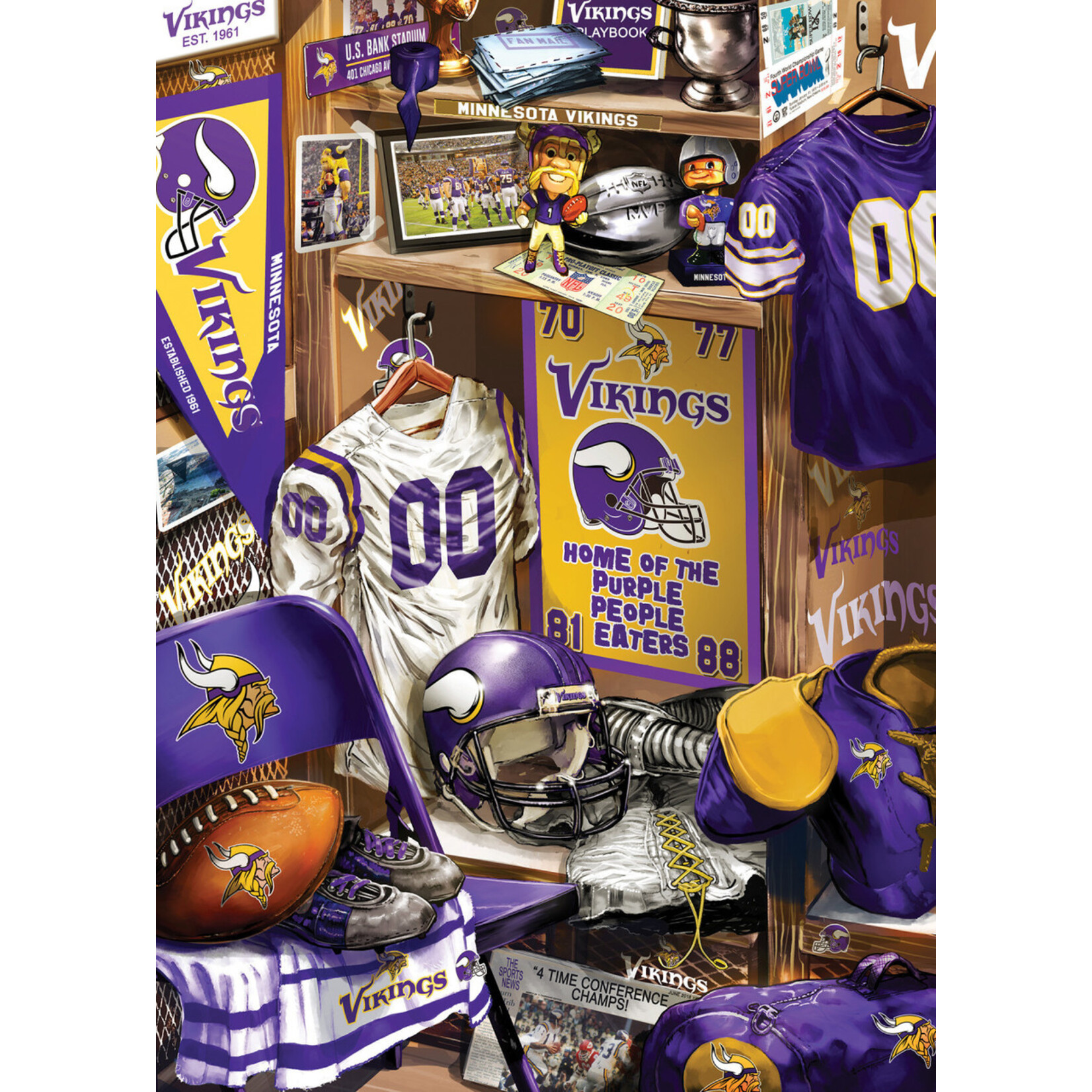 Masterpiece Puzzles Vikings Locker Room - 500 Piece Puzzle
