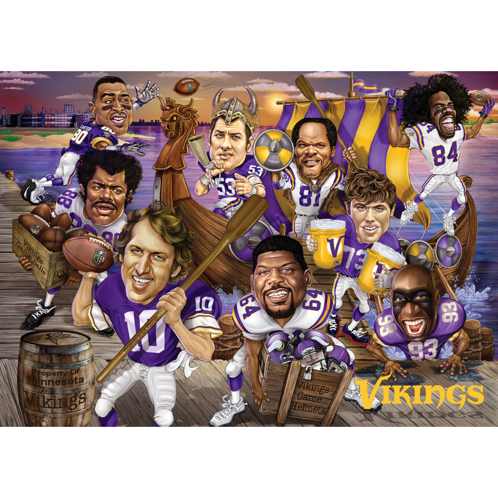 Masterpiece Puzzles Vikings All-Time Greats - 500 Piece Puzzle