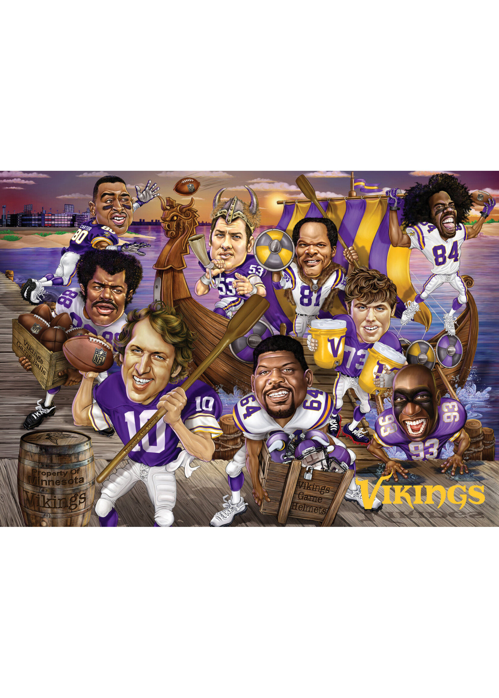 Masterpiece Puzzles Vikings All-Time Greats - 500 Piece Puzzle