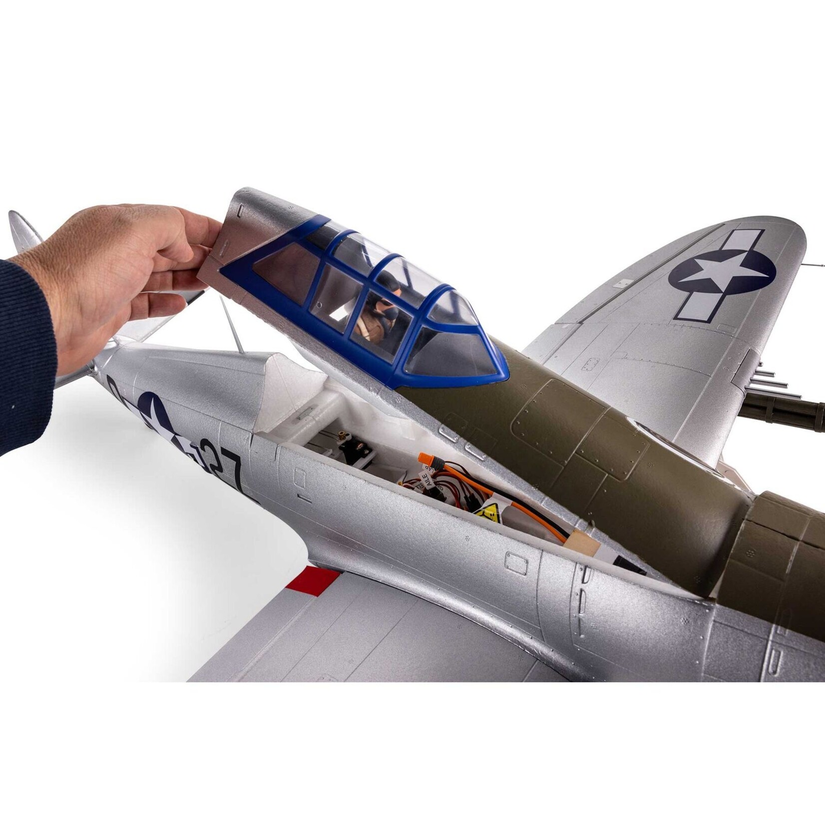 E-flite EFL08450 - P-47 Razorback 1.2m BNF Basic With AS3X & SAFE