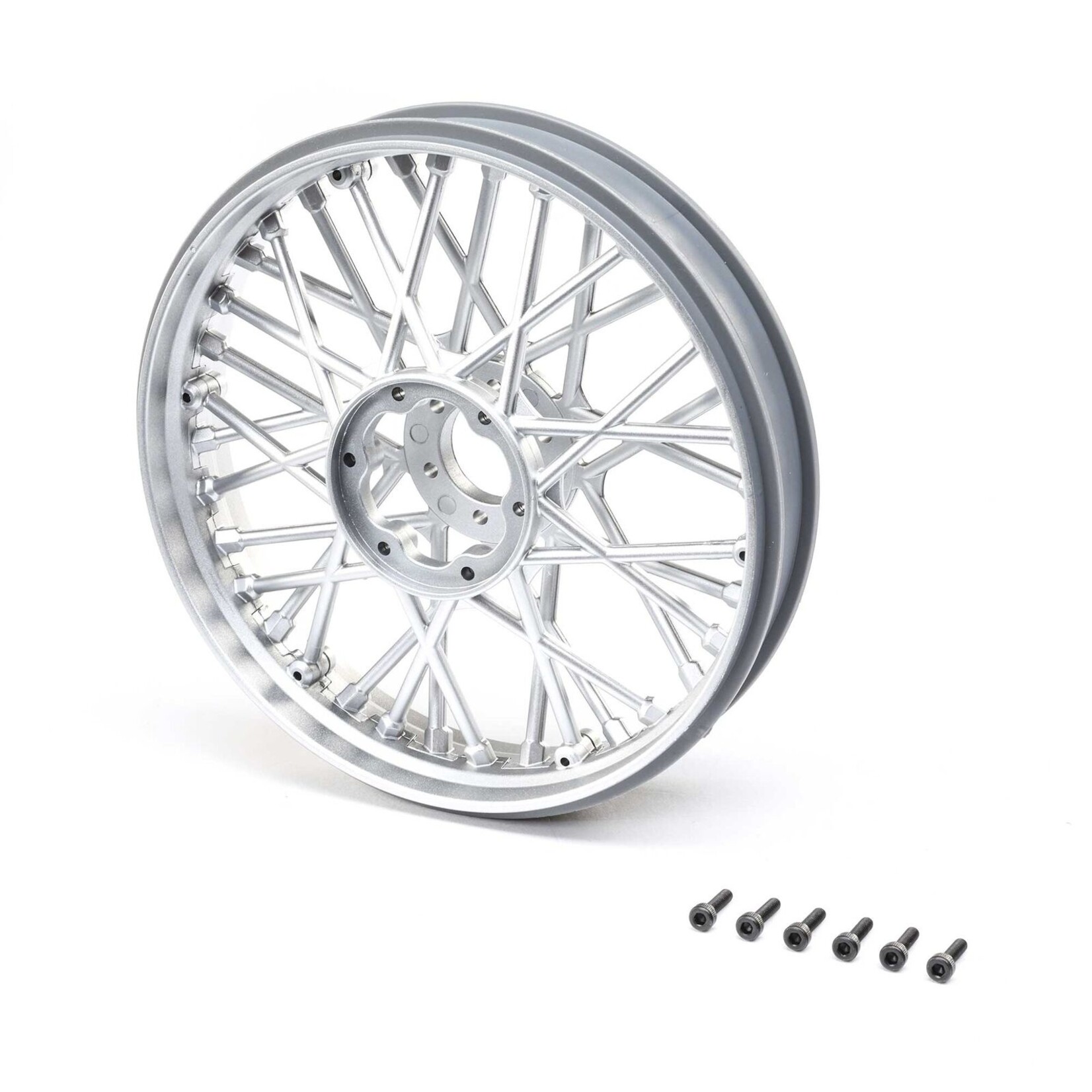 Losi LOS46002 - Promoto-MX Front Wheel Set - Satin Chrome
