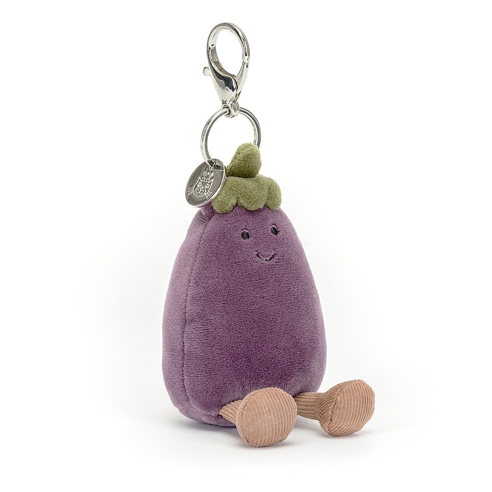 Jellycat Vivacious Eggplant Bag Charm Hub Hobby
