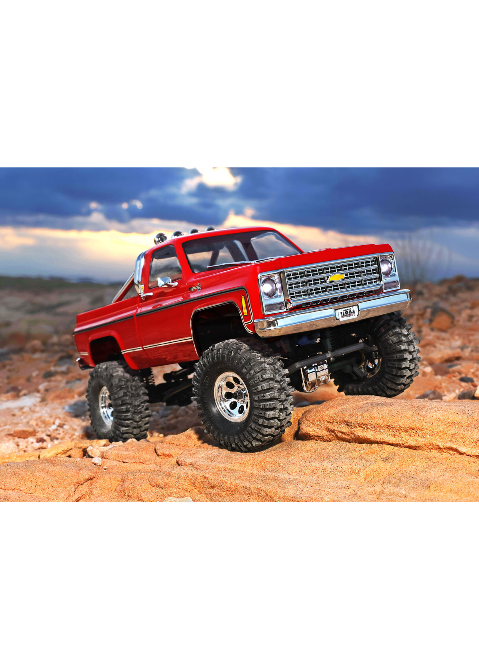 Traxxas 970641RED - 1/18 RTR Scale & Trail 1979 K-10 - Red