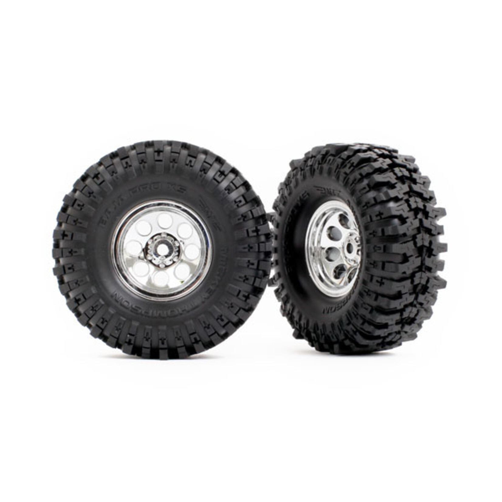 Traxxas 9873 - Chrome Wheel 2.4"X1" Mickey Thompson Tires & Wheels