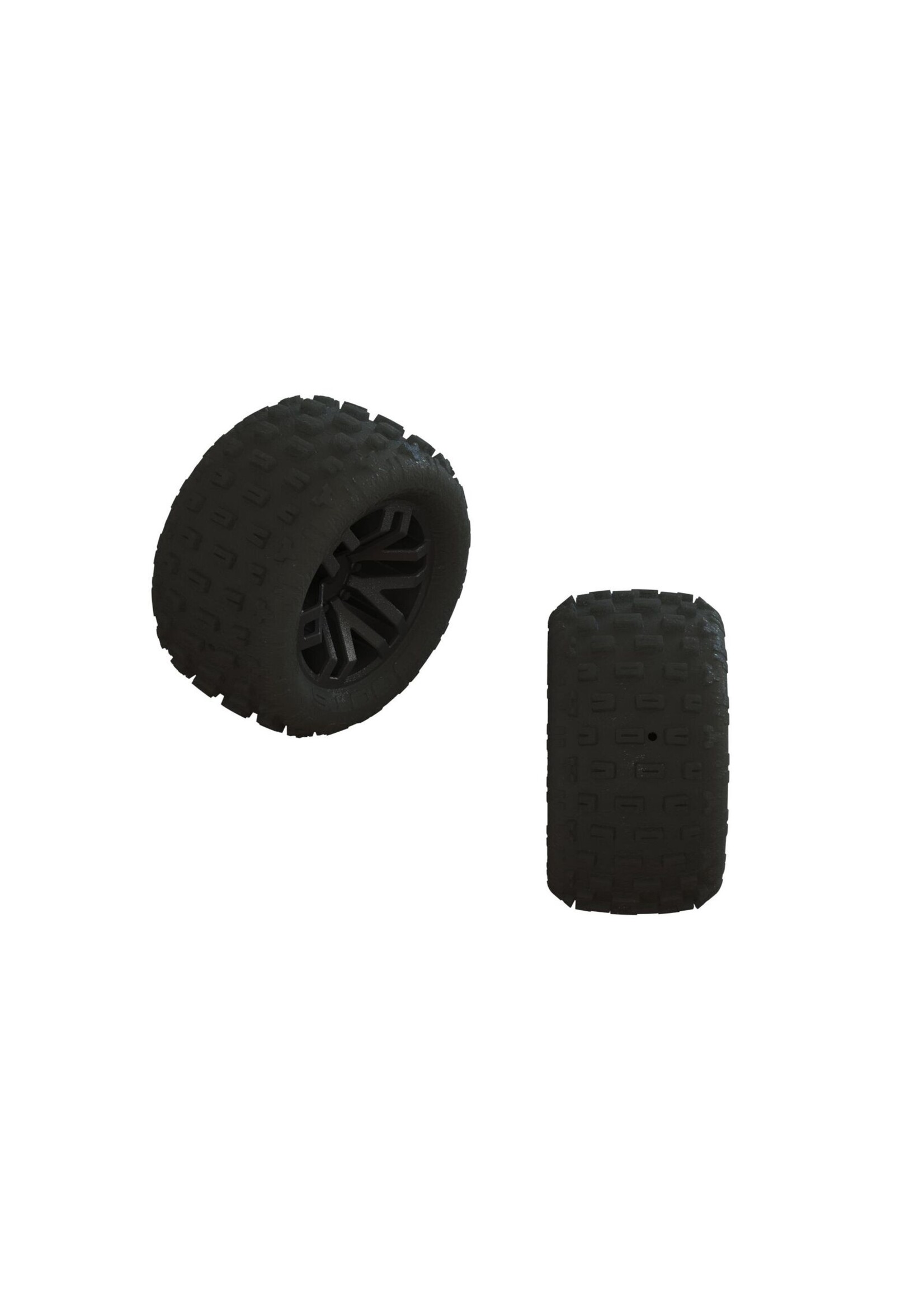 Arrma ARA550112 - dBoots 'Fortress' Tire Set, Glued - Black