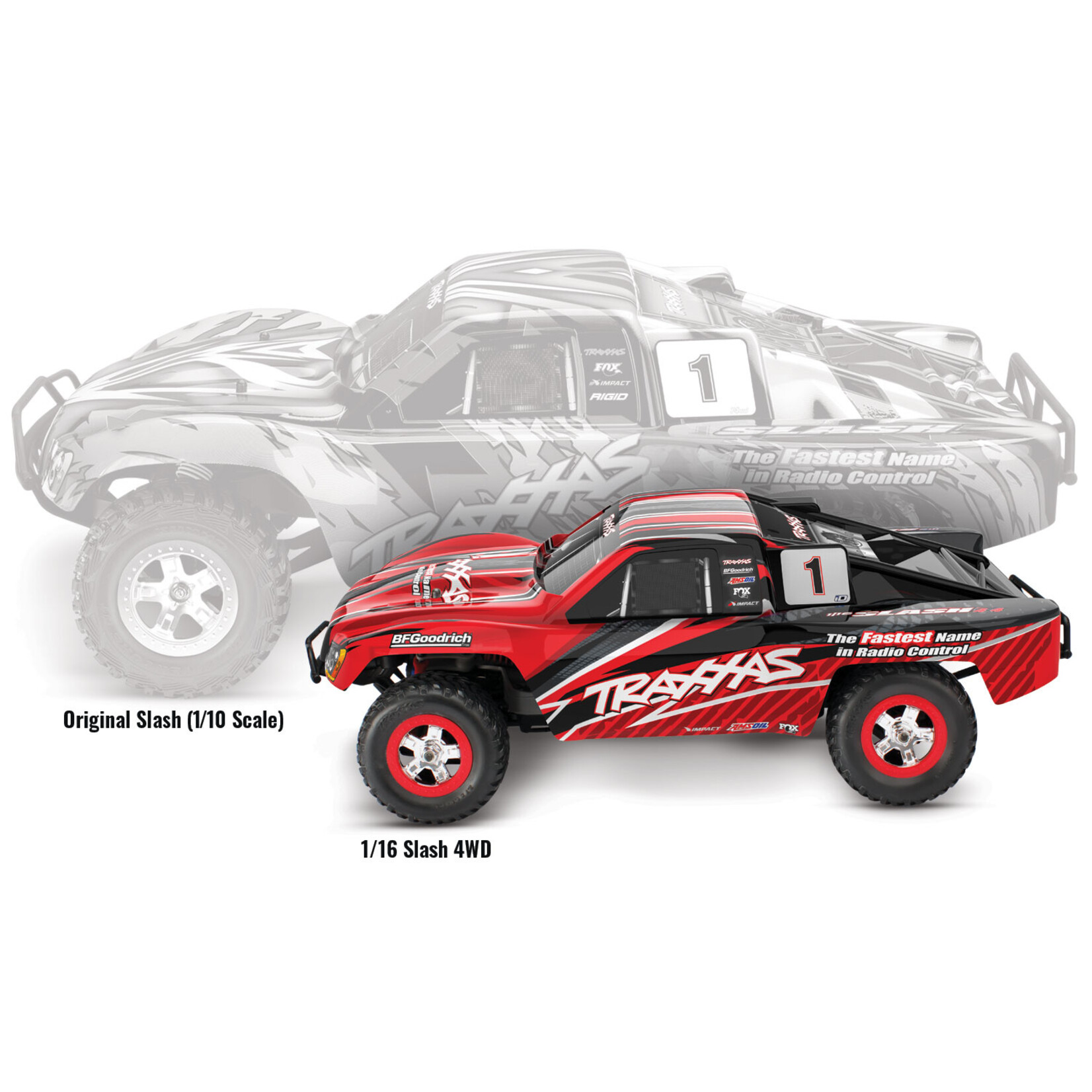 Traxxas 1/16 Slash 4X4 RTR With USB-C Charger - Red