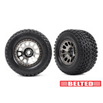 Traxxas 7862X - Gravix XRT Tires & Wheels, Belted - Black Chrome