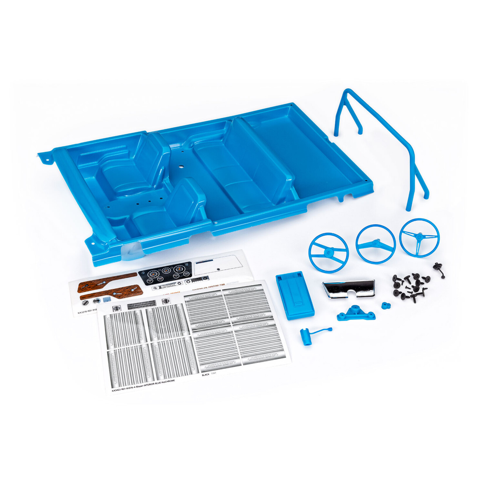 Traxxas 9114-BLUE - Chevy '69-'72 Interior Kit - Blue