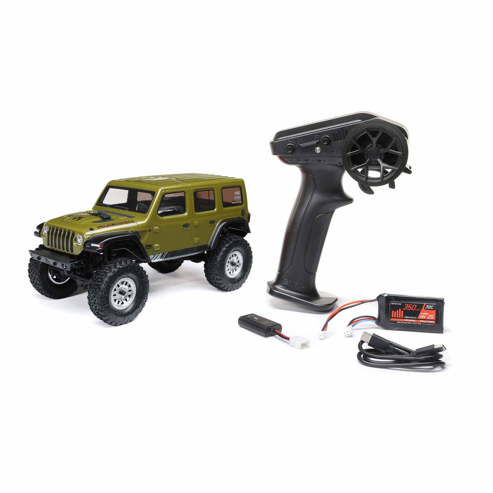 1/24 SCX24 Jeep Wrangler JLU 4X4 Rock Crawler Brushed, RTR - Green