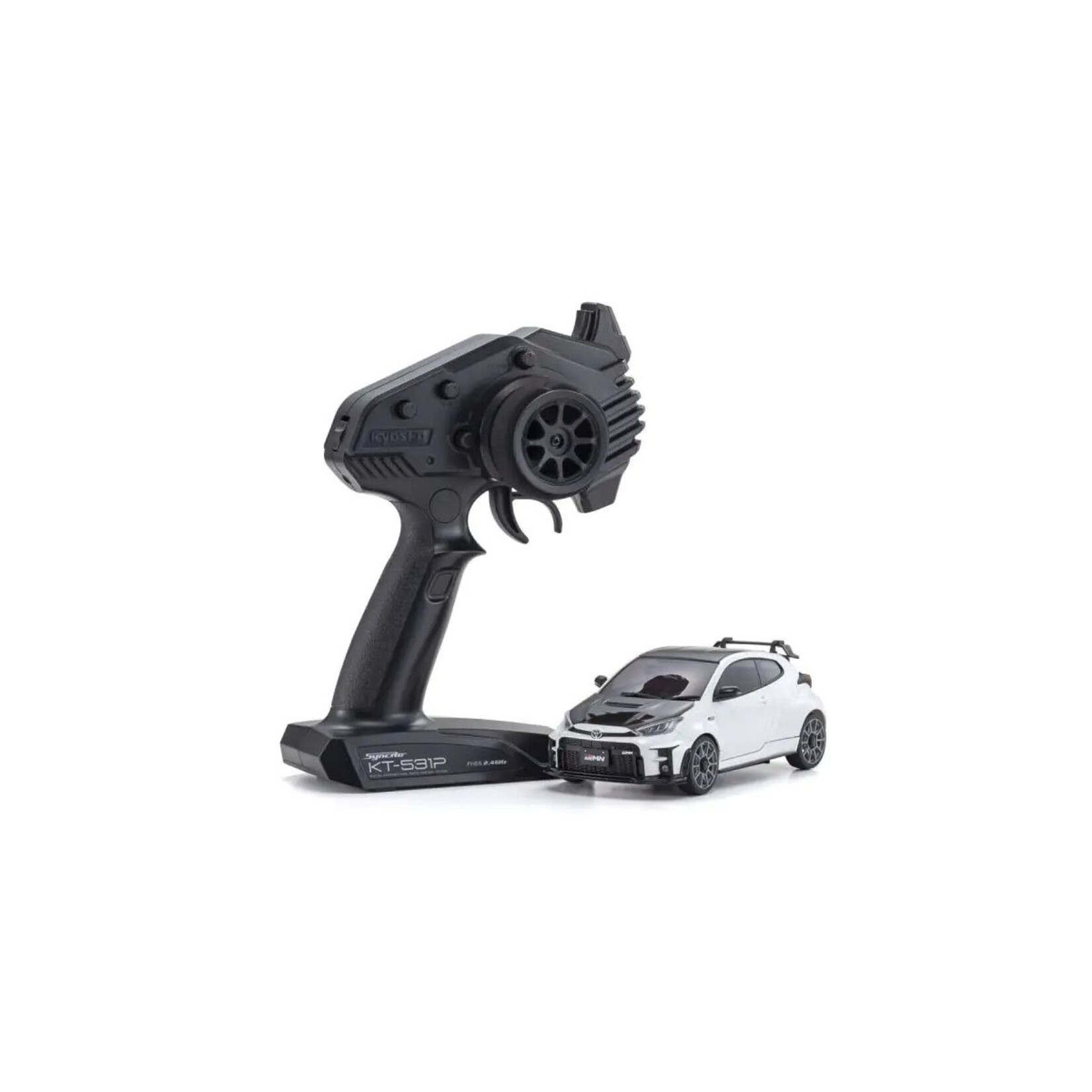 Kyosho MINI-Z AWD Toyota GRMN Yaris Circuit Package, Readyset - Pearl White