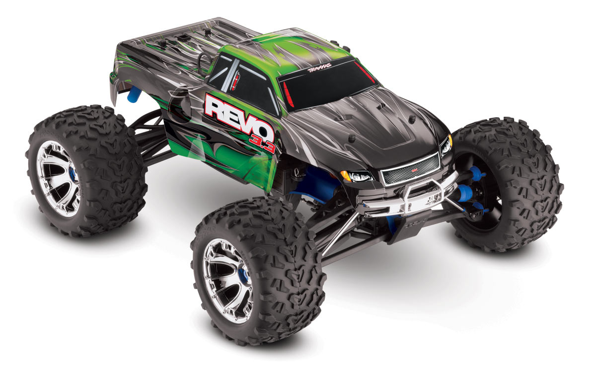 Traxxas 530973GRN - 1/10 Revo 3.3 4WD Nitro Monster Truck - Green