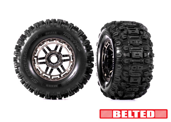 8979A - Sledgehammer All Terrain Tires & Wheels, Belted - Black Chrome