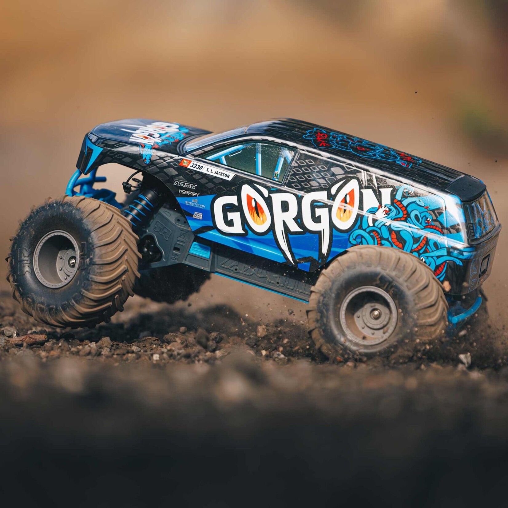 Arrma 1/10 Gorgon 2WD Monster Truck, RTR (No Battery) - Blue