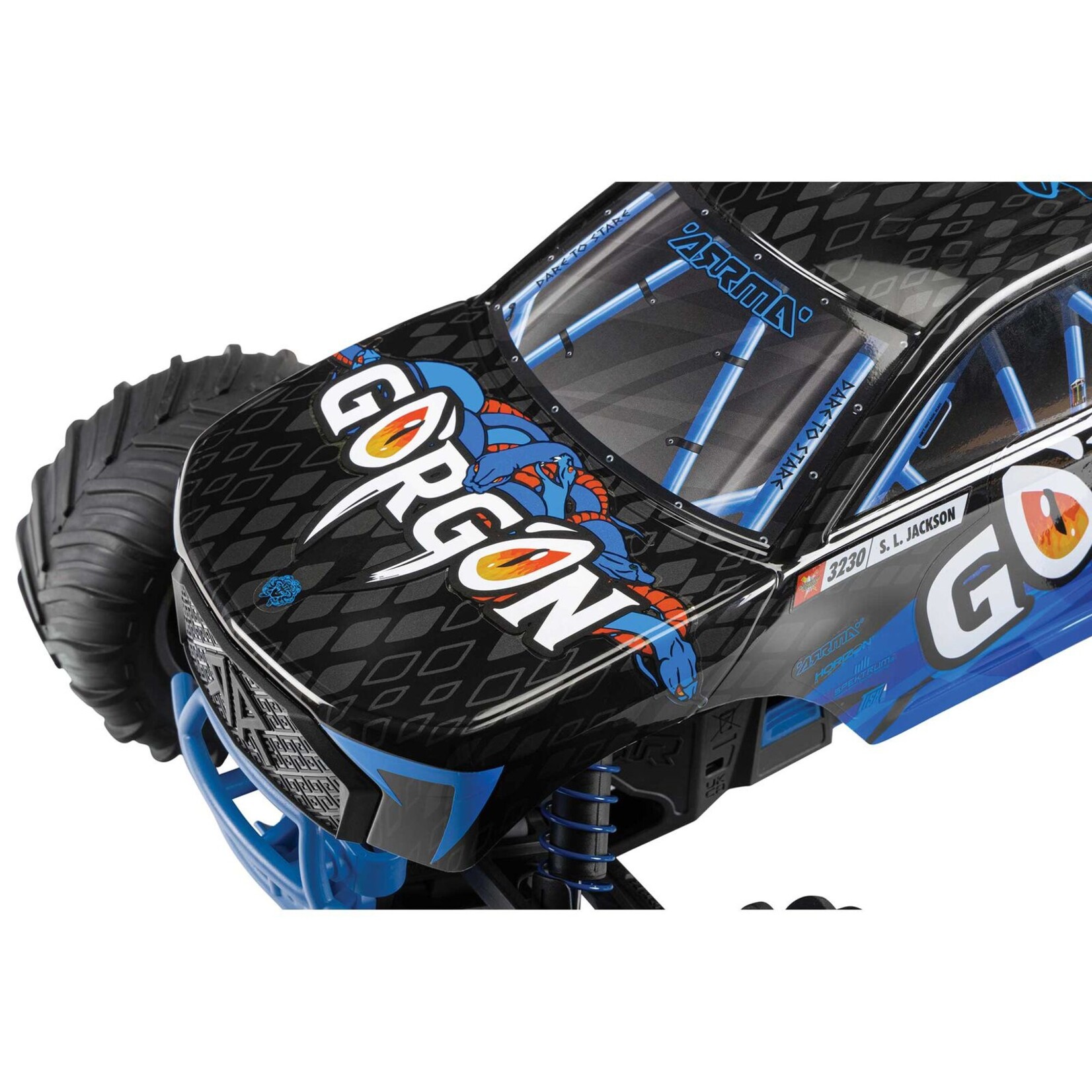 Arrma 1/10 Gorgon 2WD Monster Truck, RTR (No Battery) - Blue