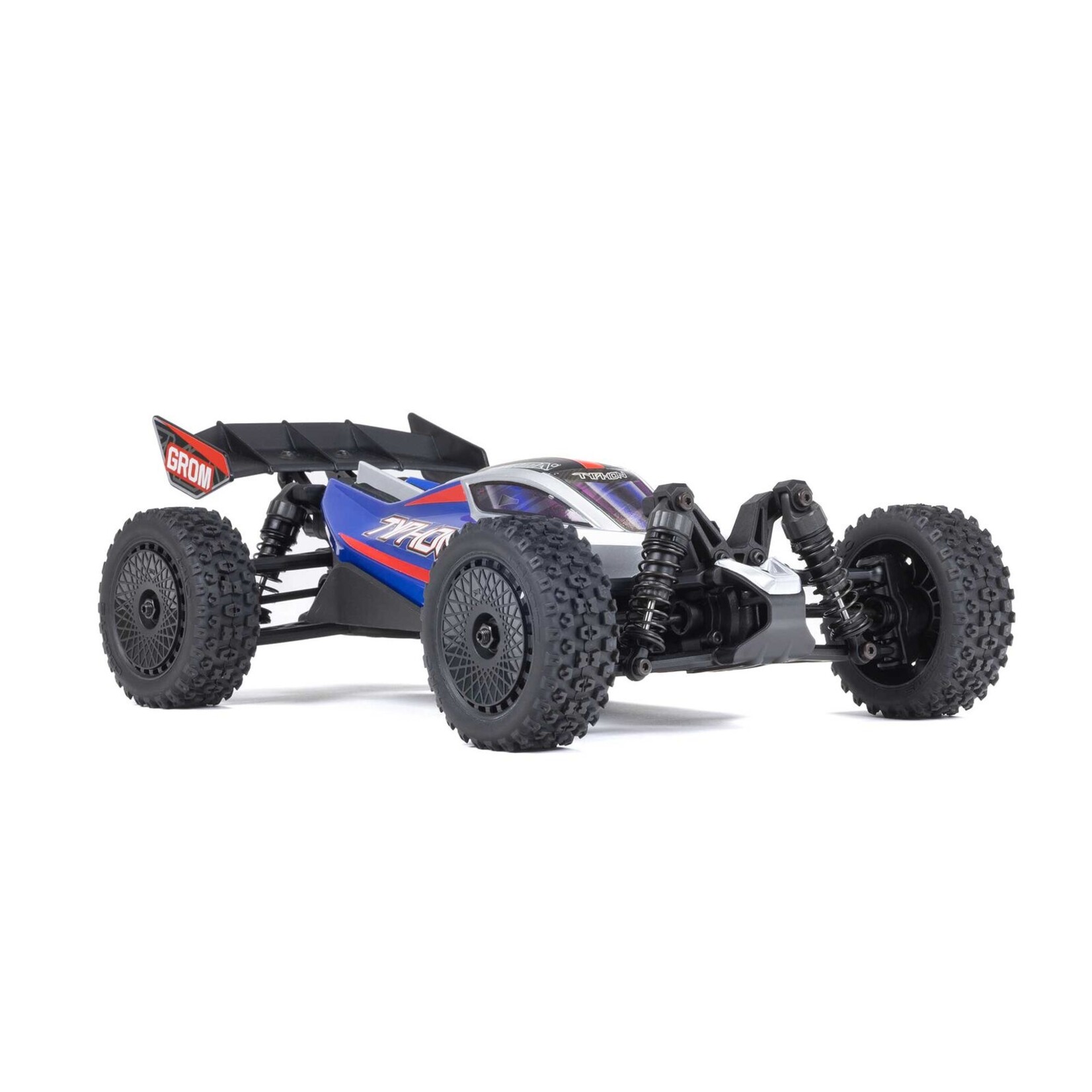 Arrma 1/18 Typhon GROM MEGA 380 Brushed 4X4 Monster Truck, RTR - Blue/Silver