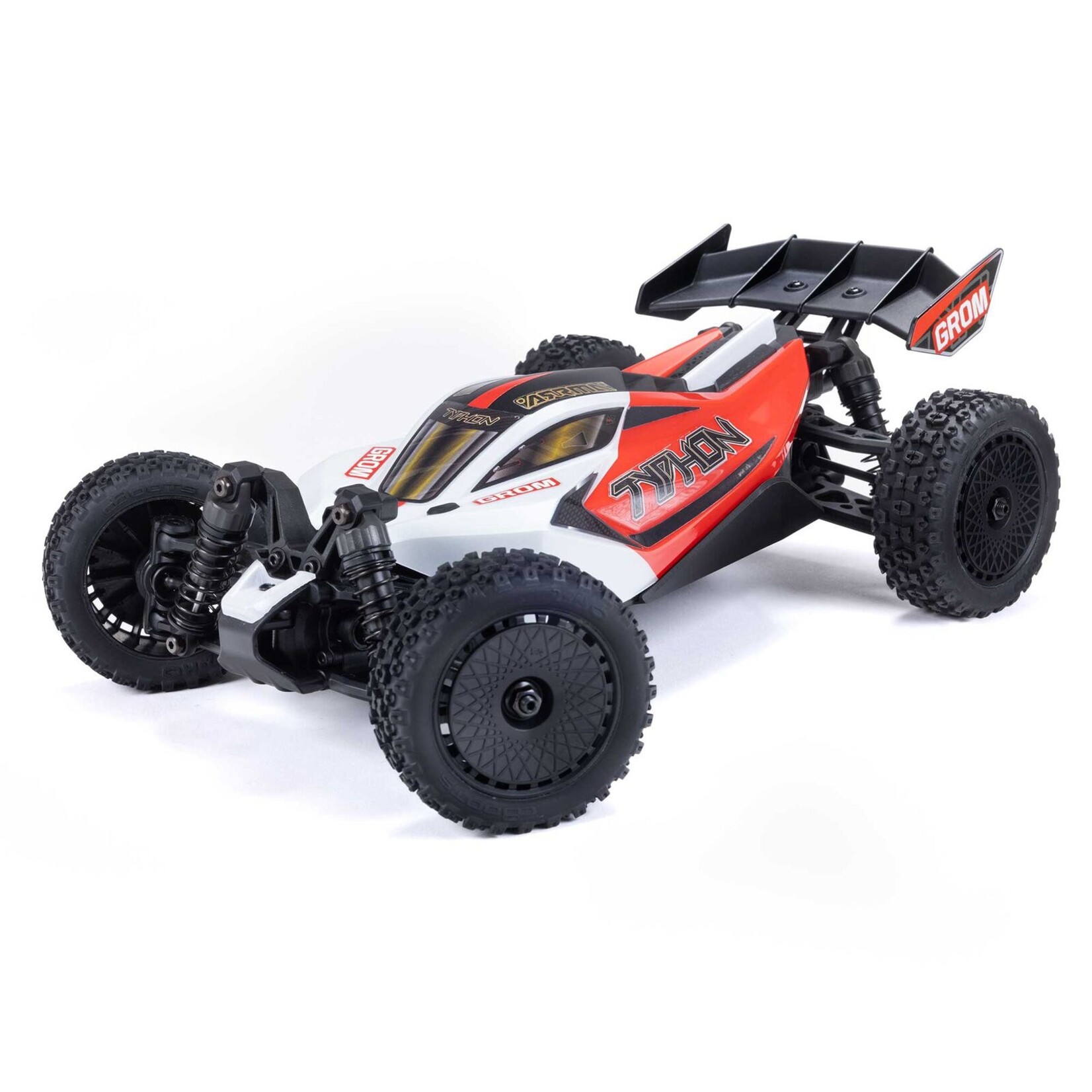 Arrma 1/18 Typhon GROM MEGA 380 Brushed 4X4 Monster Truck, RTR - Red/White