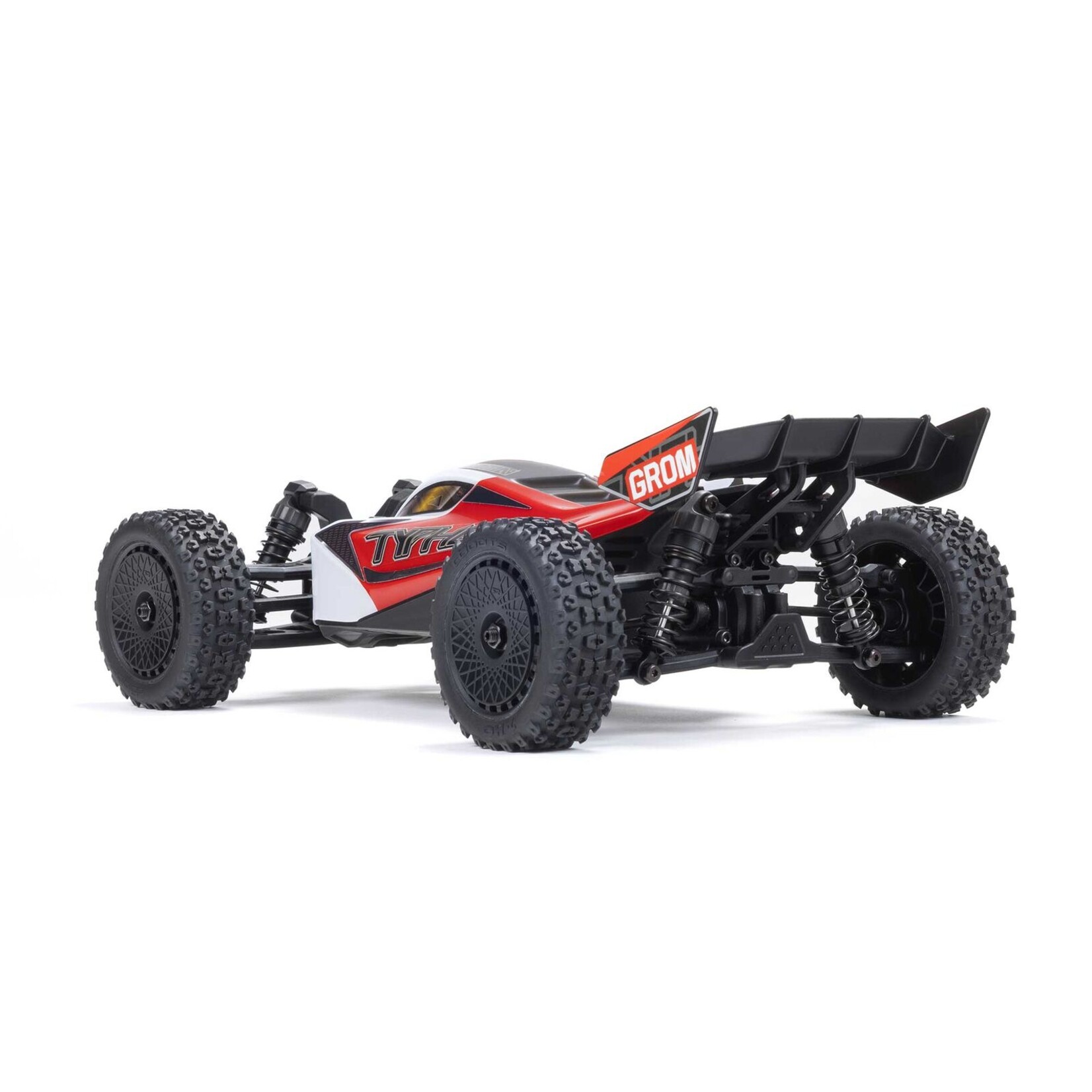 Arrma 1/18 Typhon GROM MEGA 380 Brushed 4X4 Monster Truck, RTR - Red/White