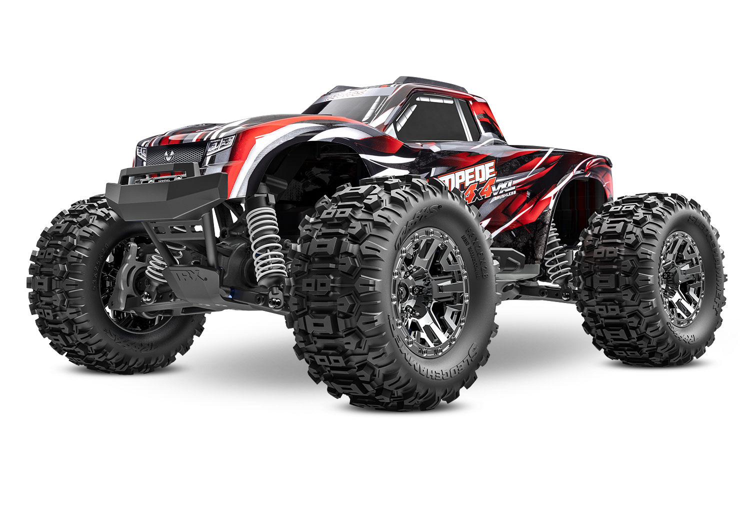 Traxxas 903764RED - Stampede 4x4 VXL HD - Red - Hub Hobby