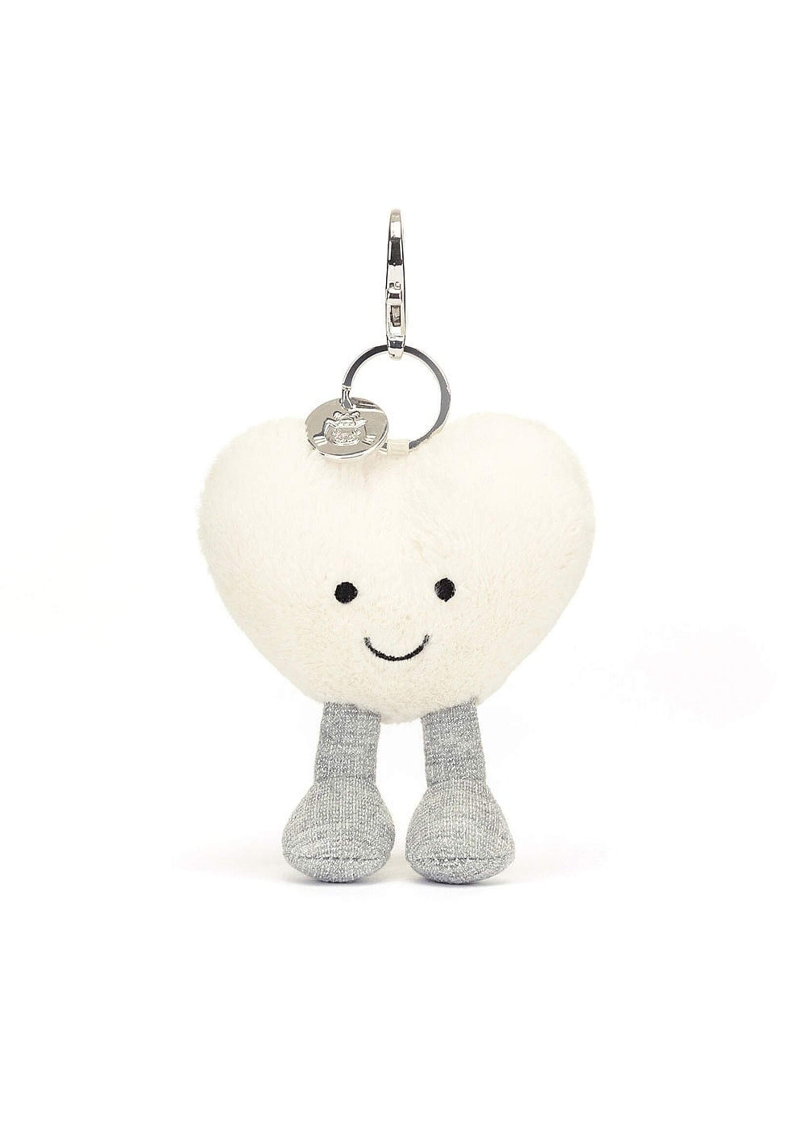 Jellycat Amuseable Cream Heart Bag Charm