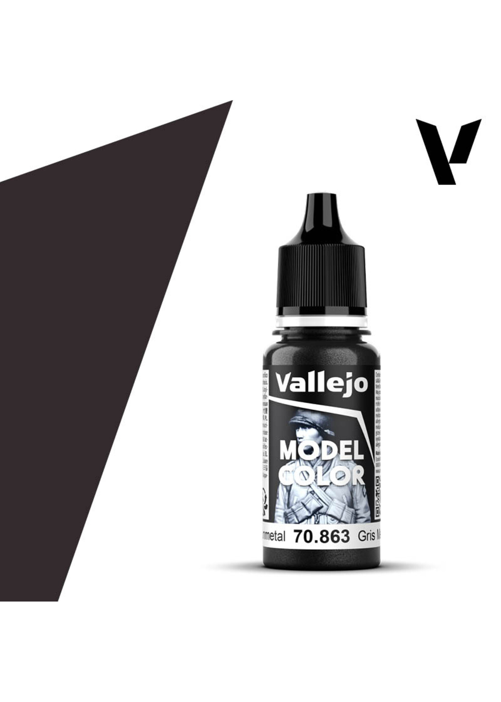 Vallejo 70.863 - Model Color Gunmetal Grey (18ml)