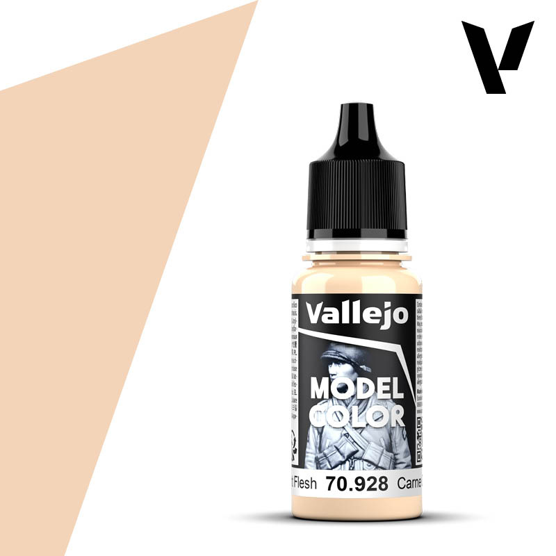 Vallejo 70.928 Light Flesh Acrylfarbe – Neue Formel, 18ml, Helle Hautfarbe Für Modellbau