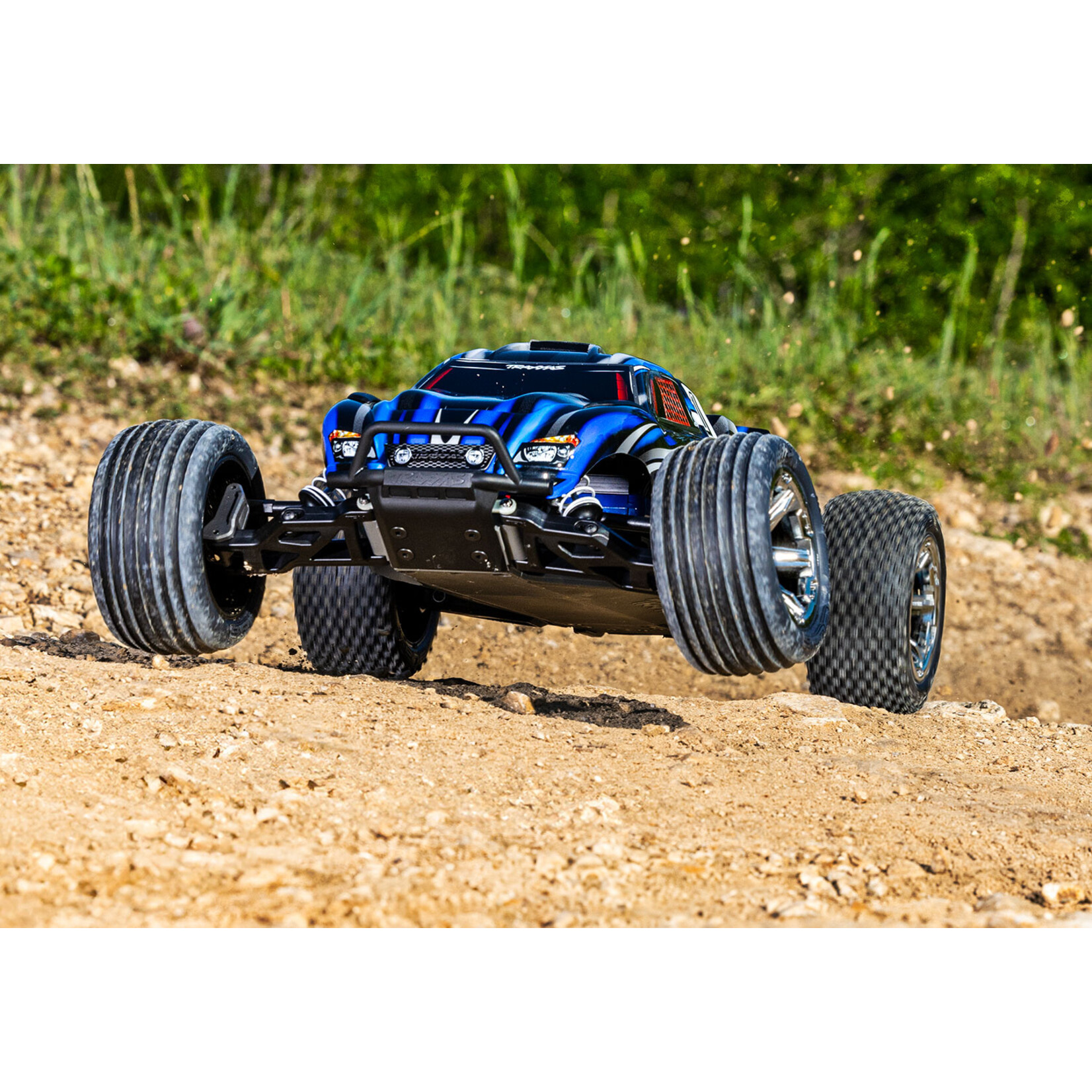 Traxxas 373544BLUE - Rustler 2WD BL-2S Stadium Truck - Blue