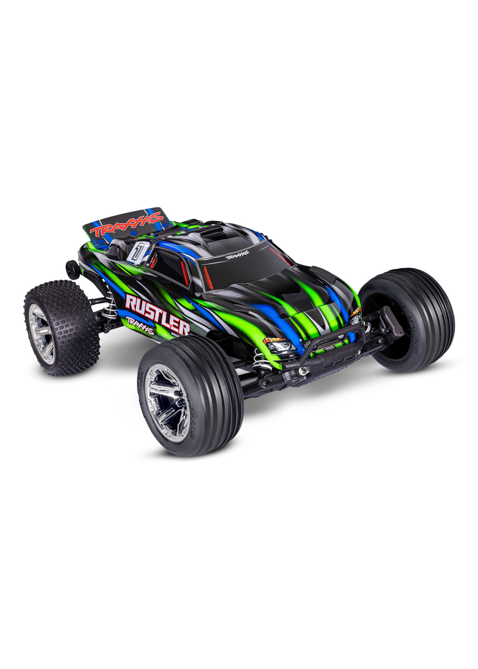 Traxxas 373544GRN - Rustler 2WD BL-2S Stadium Truck - Green