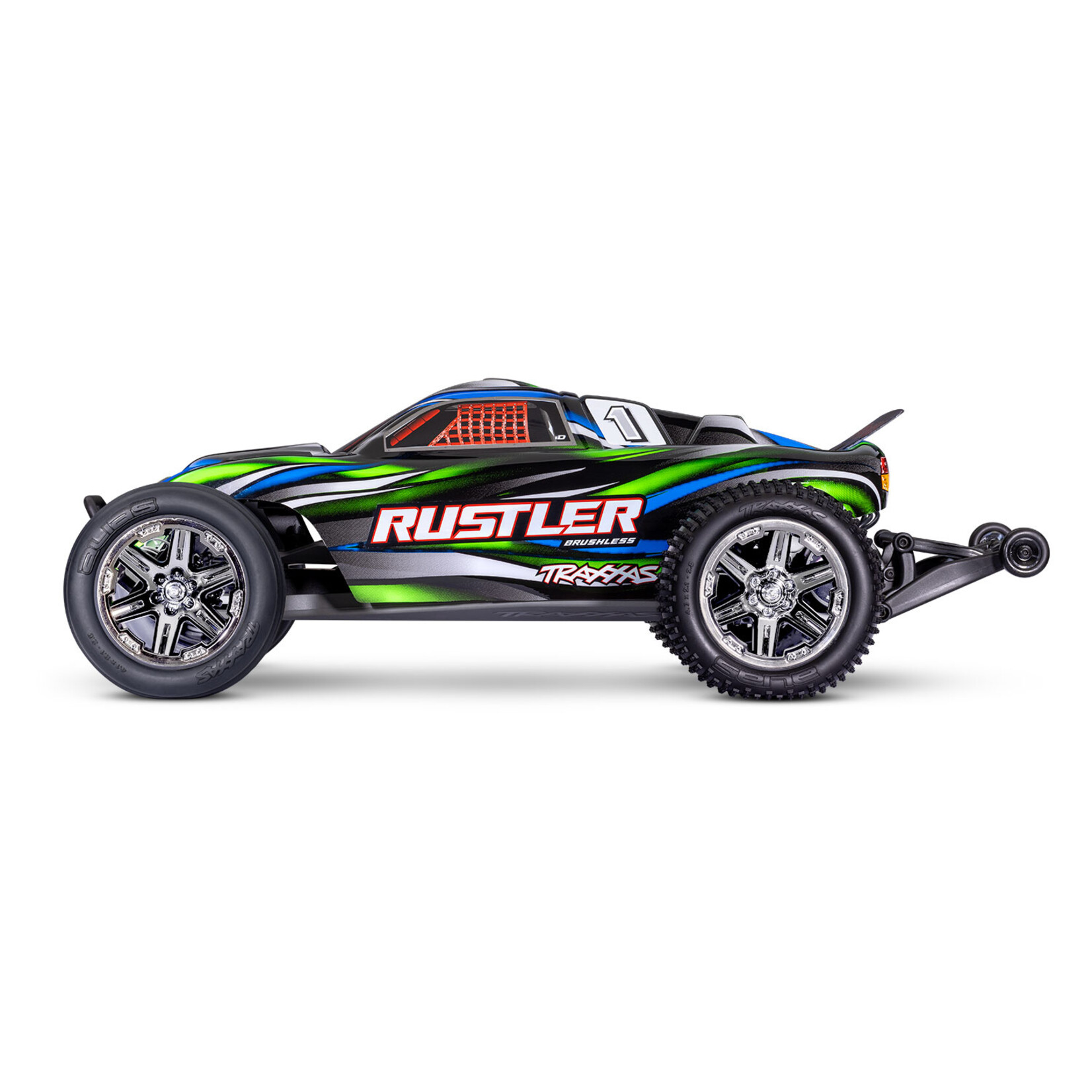 Traxxas 373544GRN - Rustler 2WD BL-2S Stadium Truck - Green