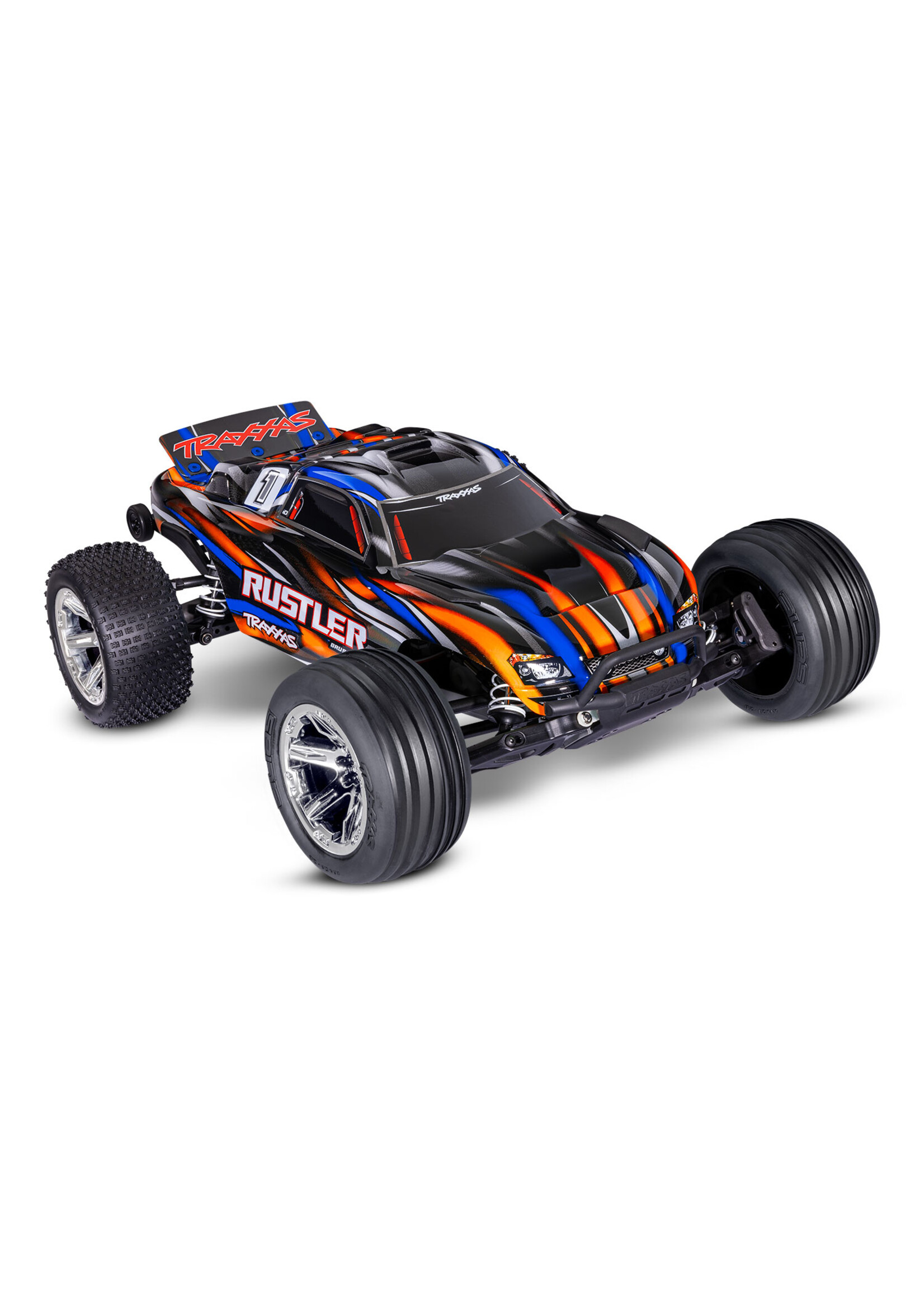 Traxxas 373544ORNG - Rustler 2WD BL-2S Stadium Truck - Orange