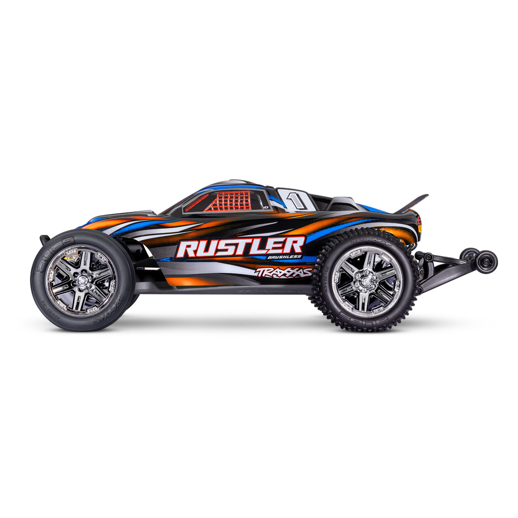 Traxxas 373544ORNG - Rustler 2WD BL-2S Stadium Truck - Orange
